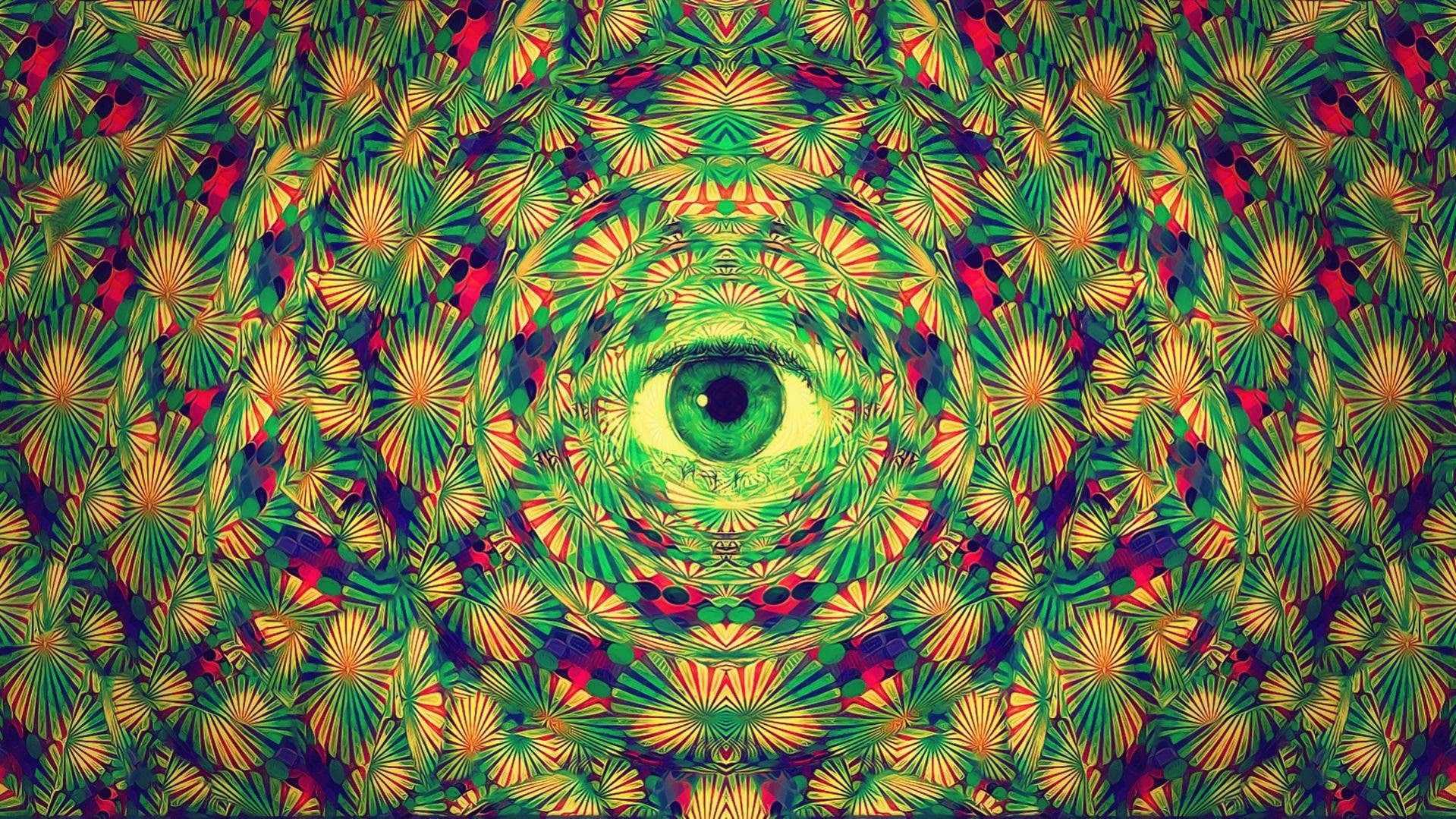 psychedelic trippy eyes fractal pattern full frame backgrounds 2k