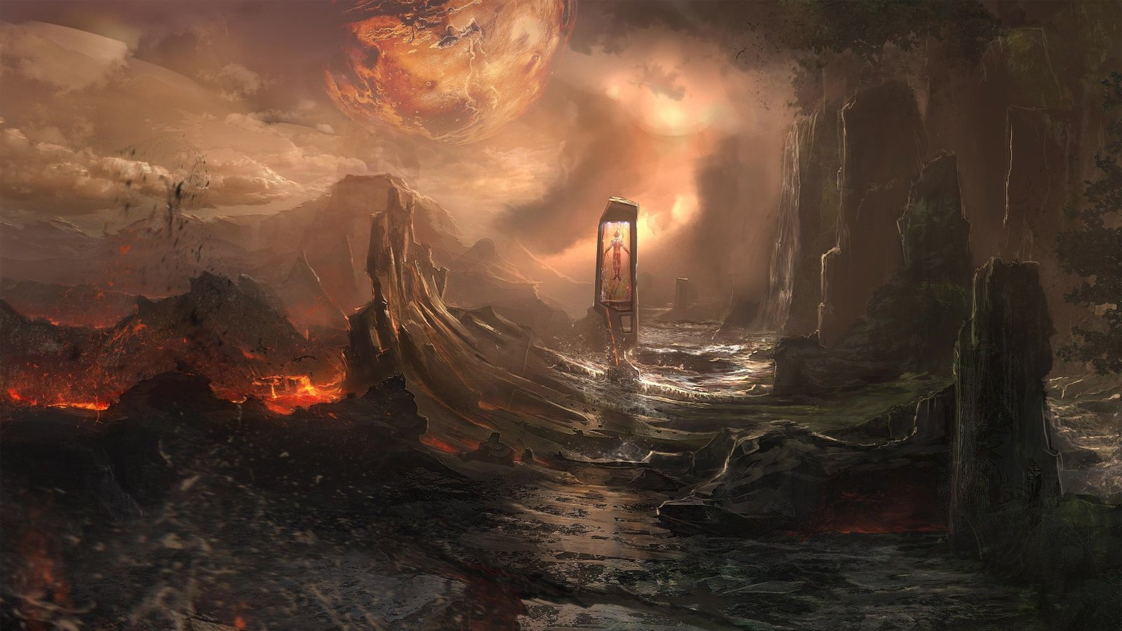 video game digital wallpaper artwork fantasy art lava planet 2k