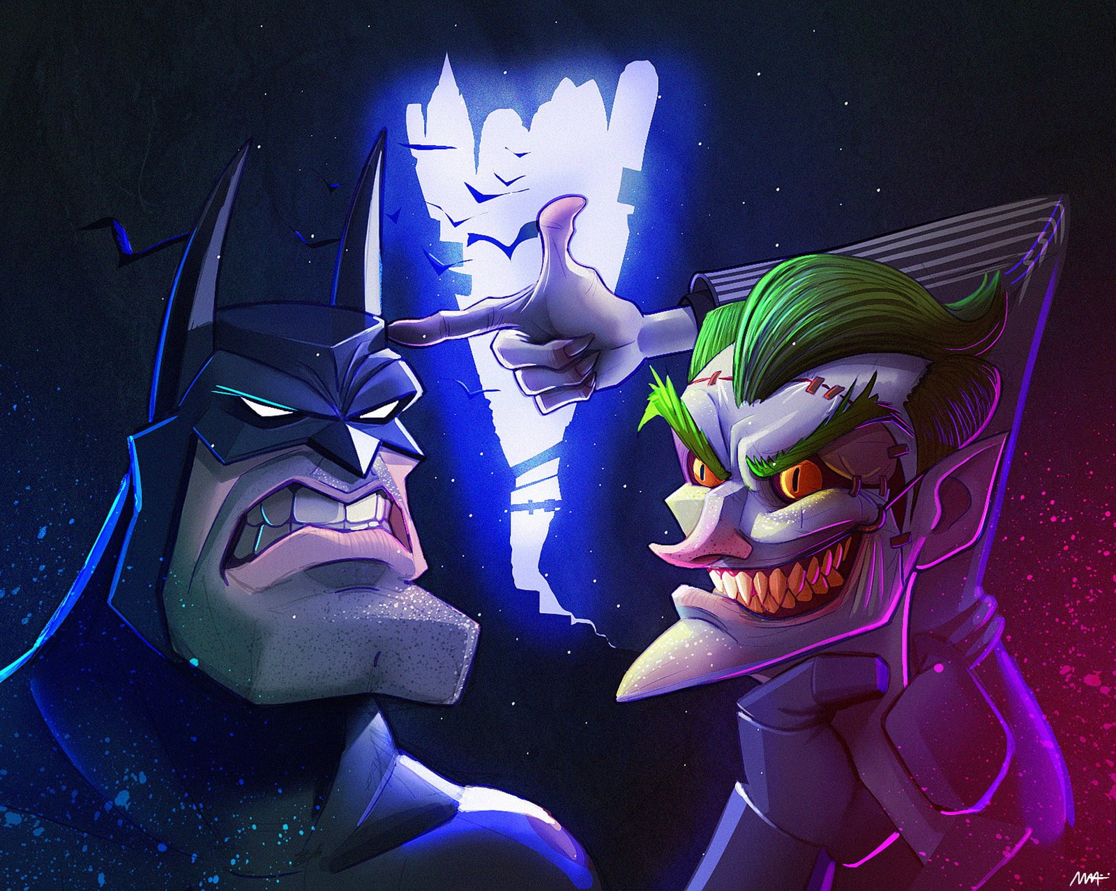 batman joker hd artwork artist artstation digital art 2k