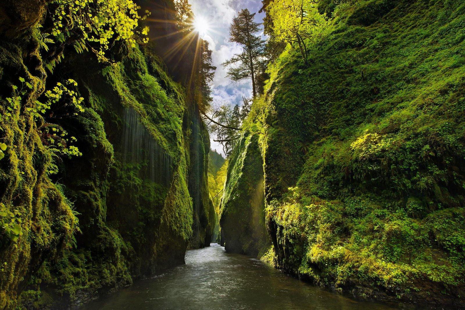 body of water between rock formation wallpaper surrounded by 2k
