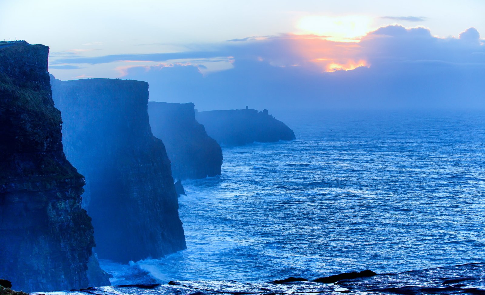 cliff sky sea nature Cliffs of Moher Ireland coast blue 2k