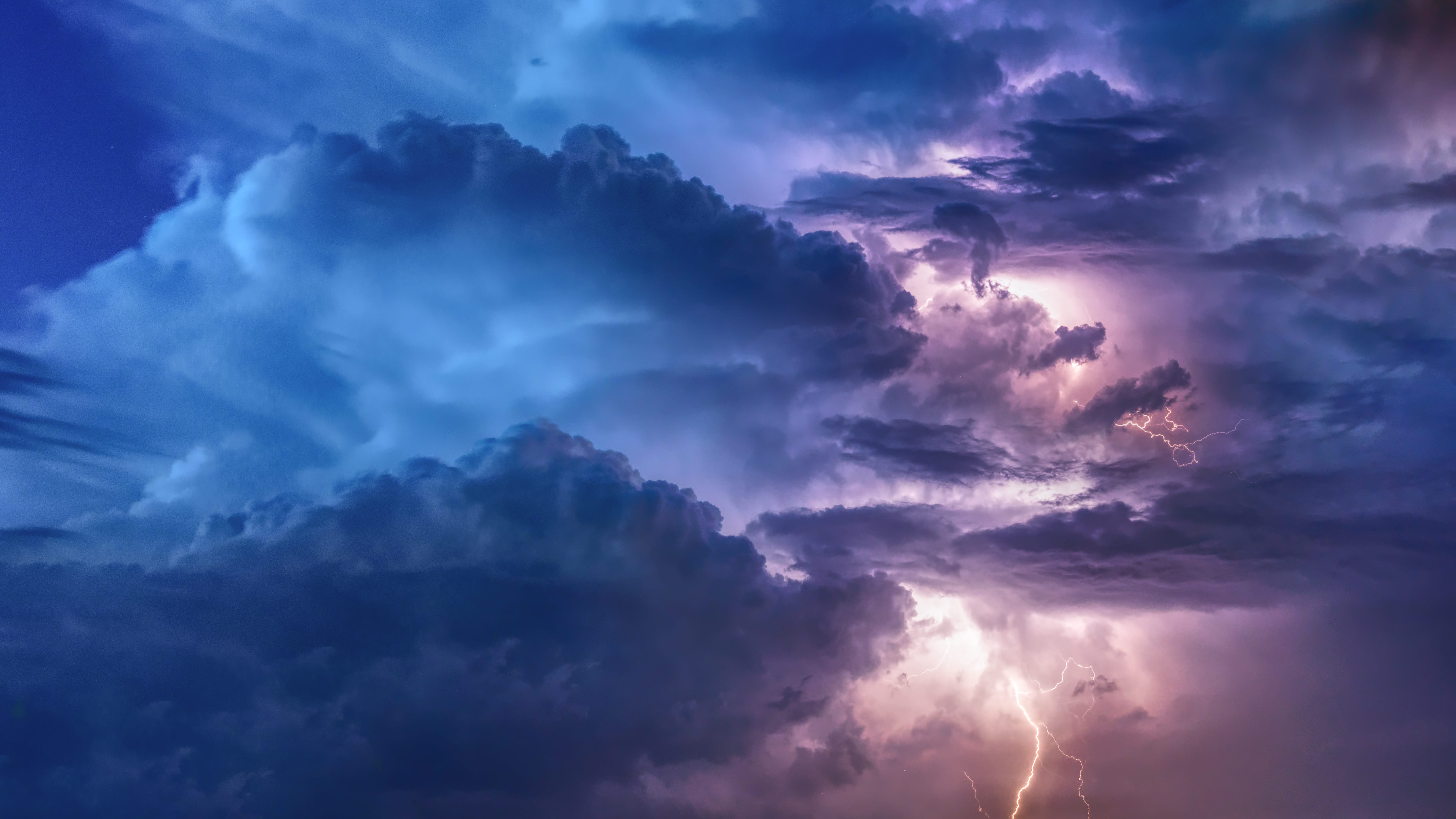 clouds with thunder digital wallpaper storm sky lightning 2k 4k 5k