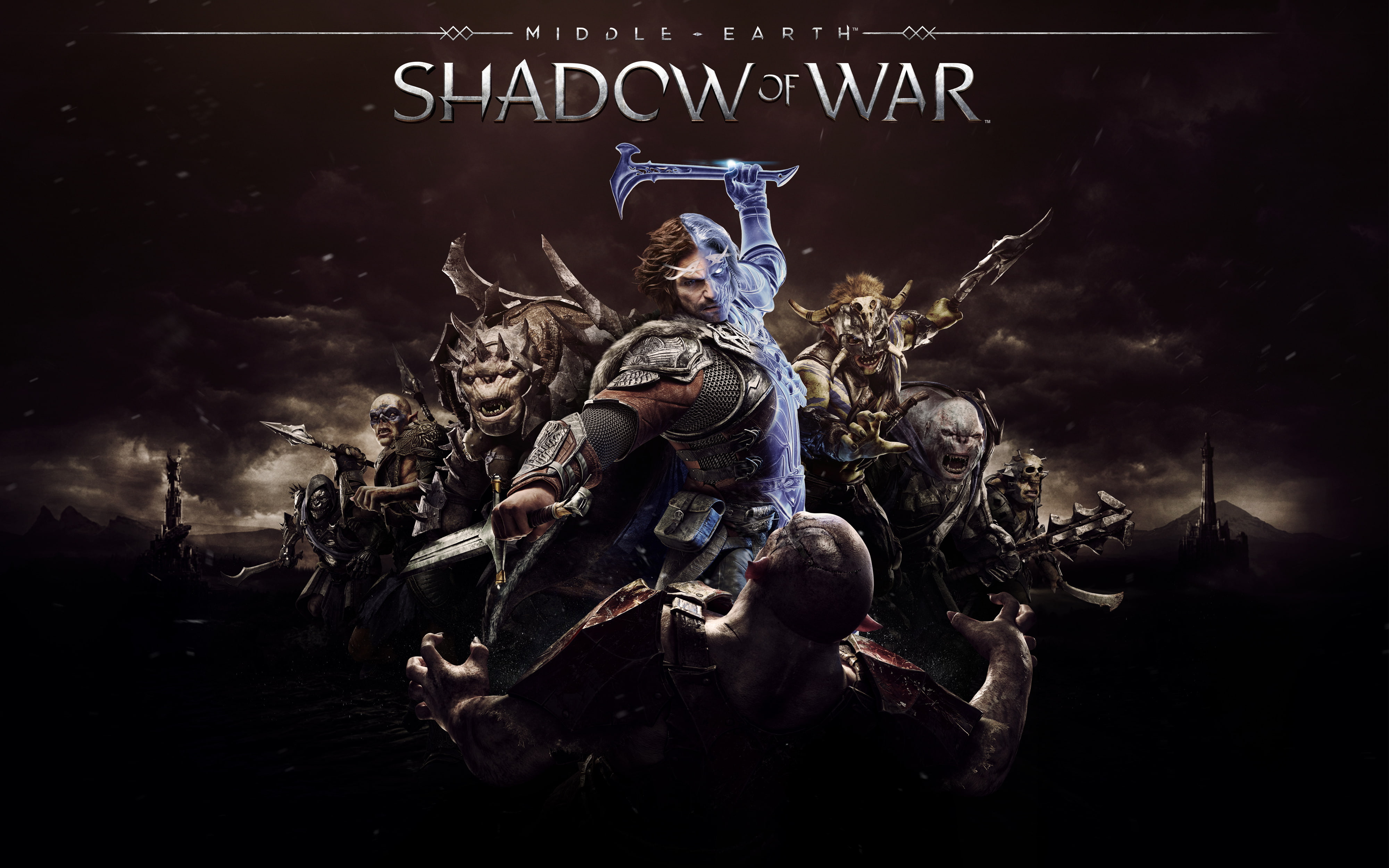 Middle earth Shadow of War text human representation 2k 4k