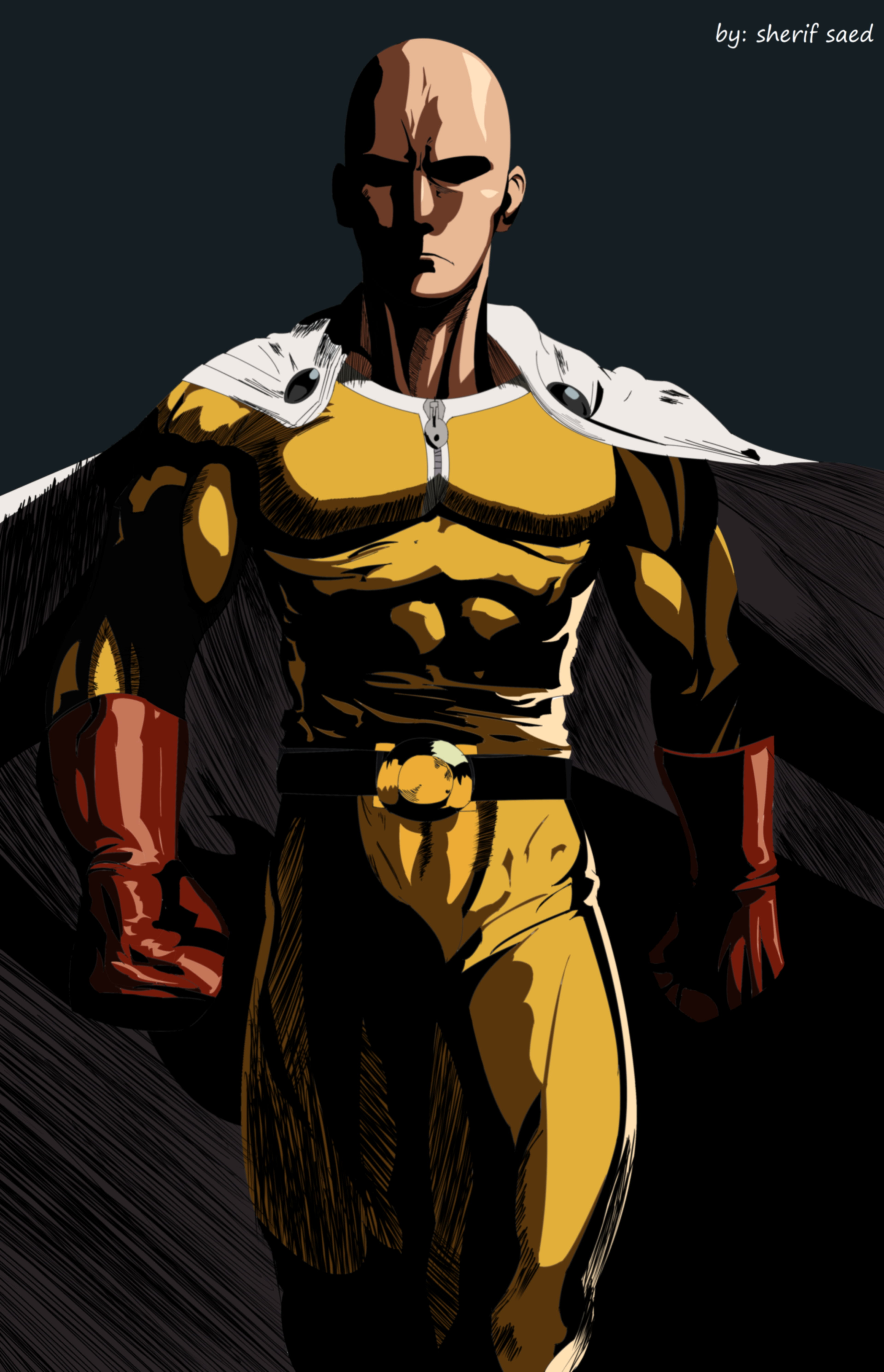 Saitama wallpaper from One Punch Man 2k 4k