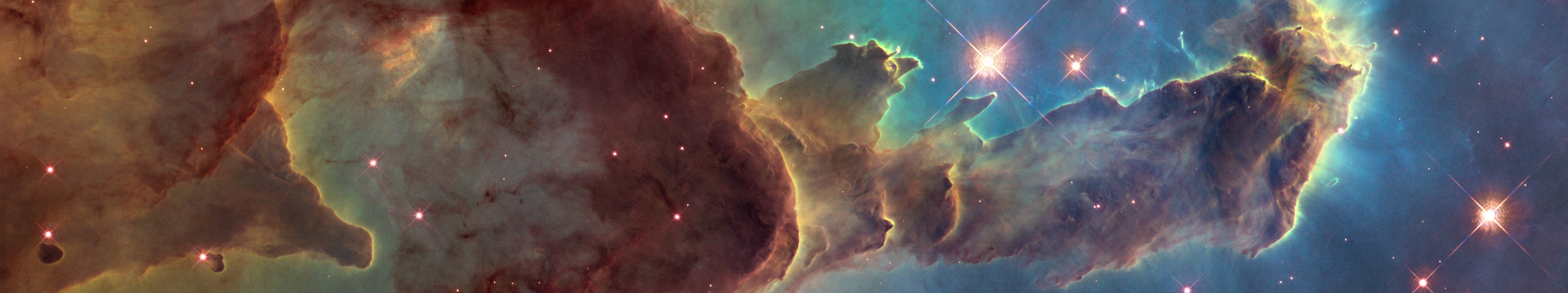 brown and blue nebula Pillars of Creation ESA space galaxy 2k 4k 5k
