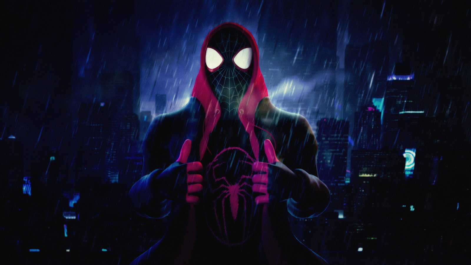 digital art artwork illustration hoods Spider Man 2k 4k