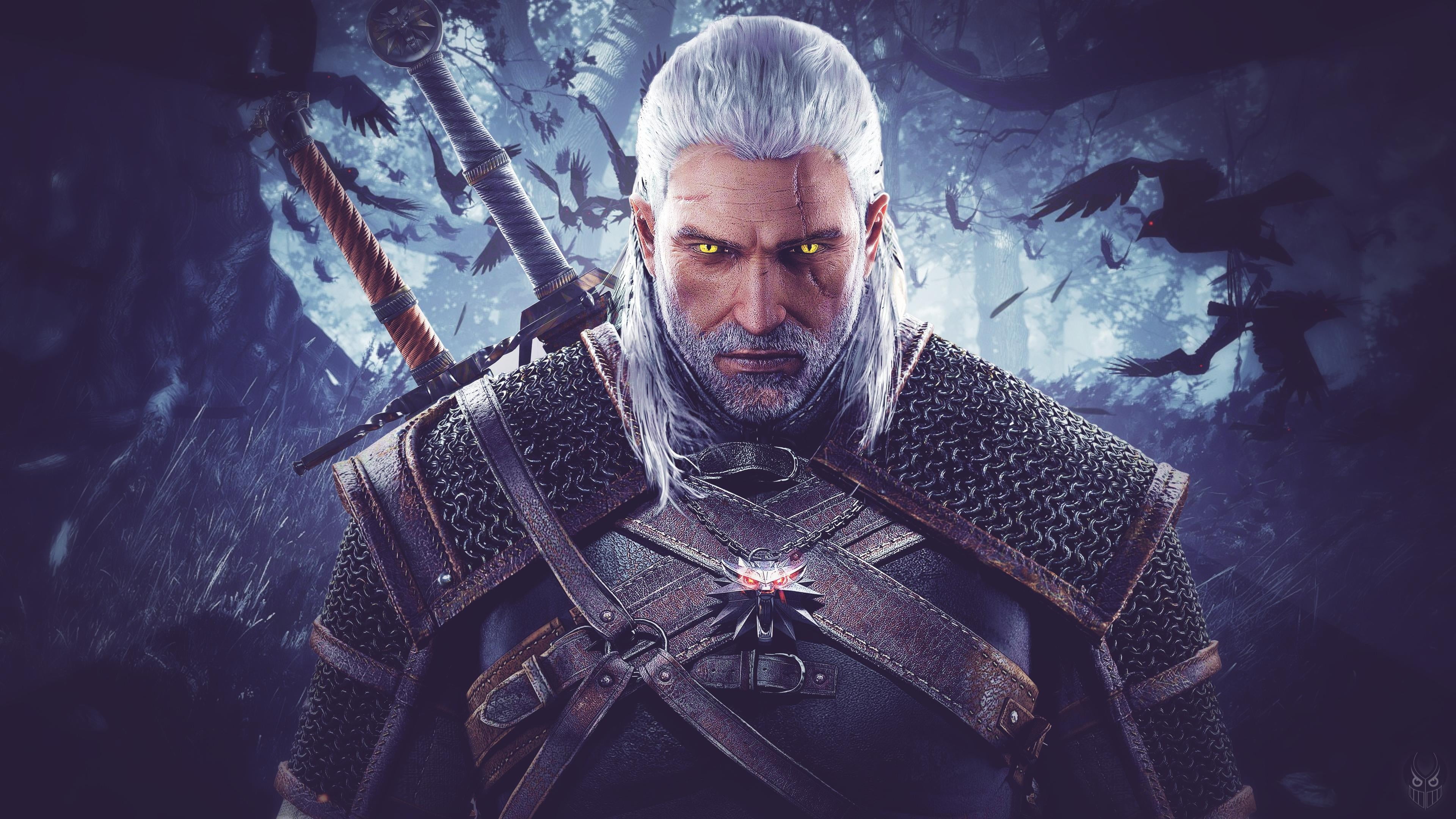 Geralt of Rivia The Witcher 3 Wild Hunt 2k 4k