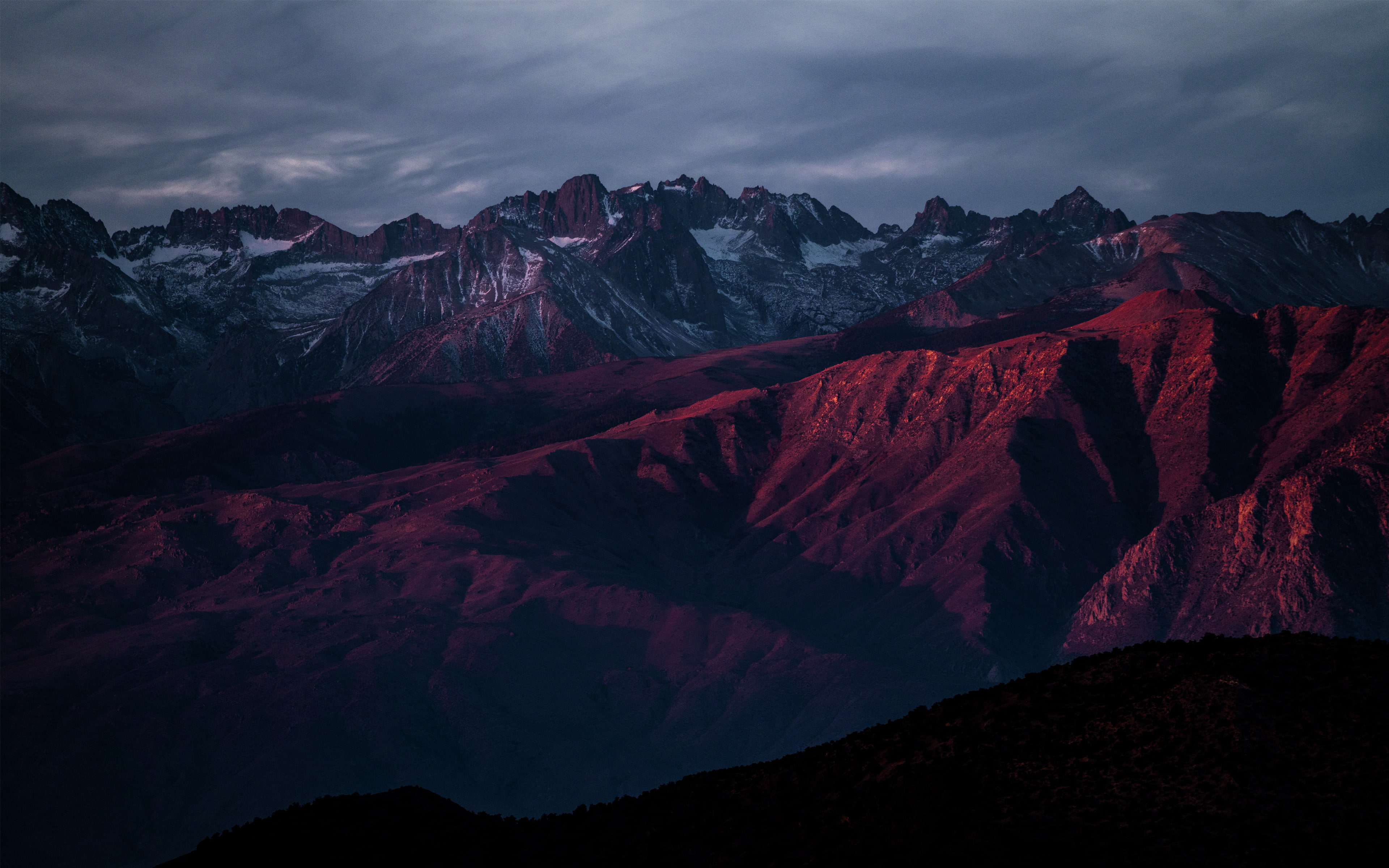 Mountains after Sunset scenics nature sky beauty in 2k 4k