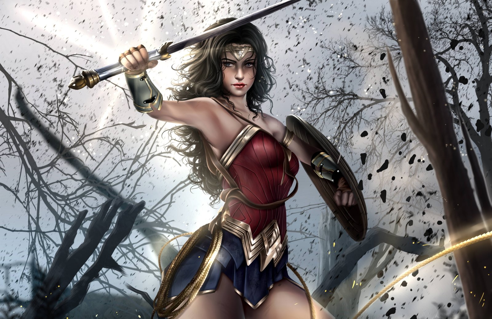 wonder woman superheroes artist artwork digital art 2k 4k