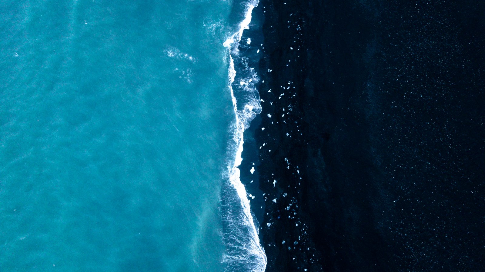 aerial view of body water ocean beach wave 2k 4k