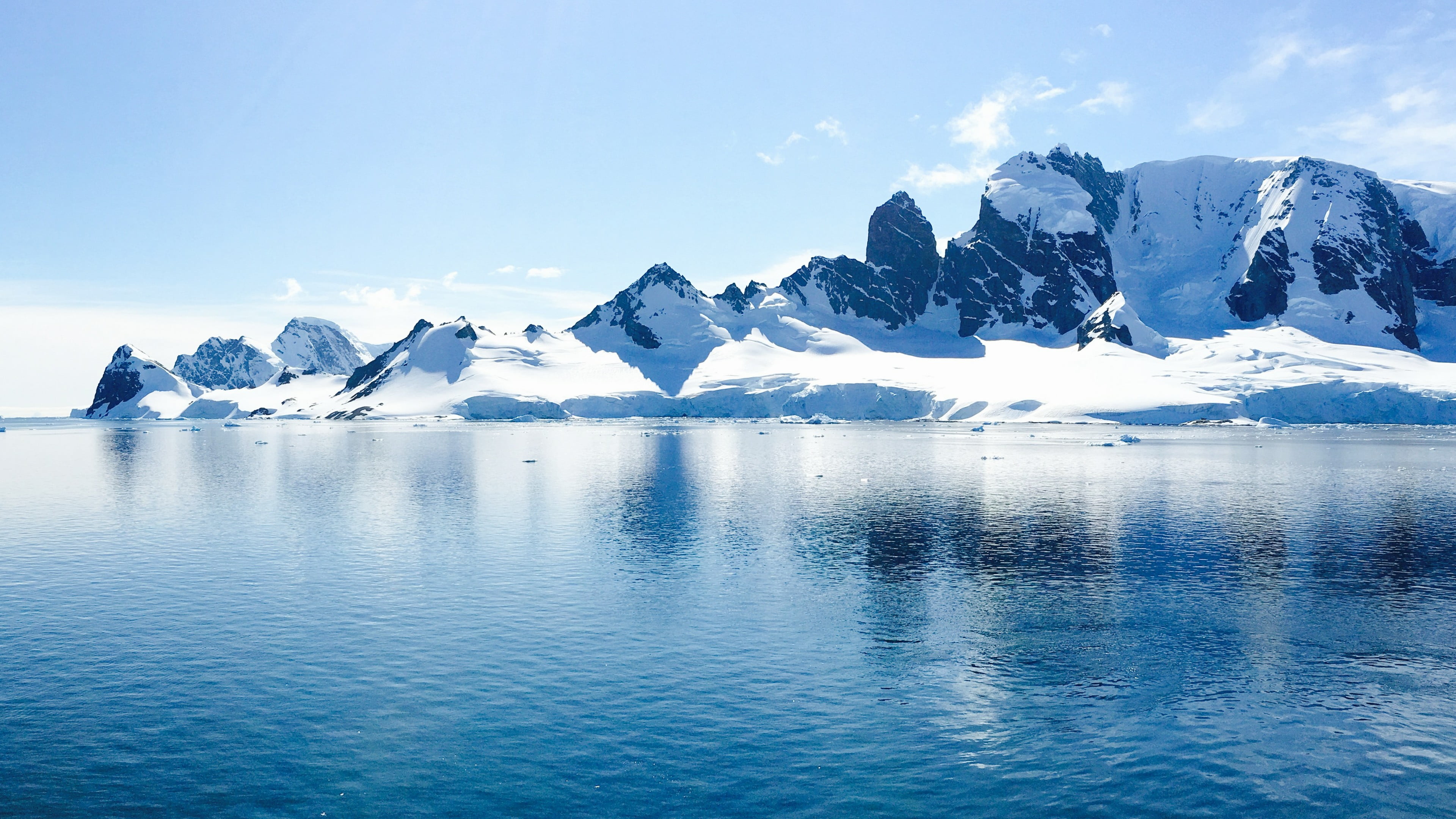 antarctica nature water arctic ocean sea ice mountain 2k 4k