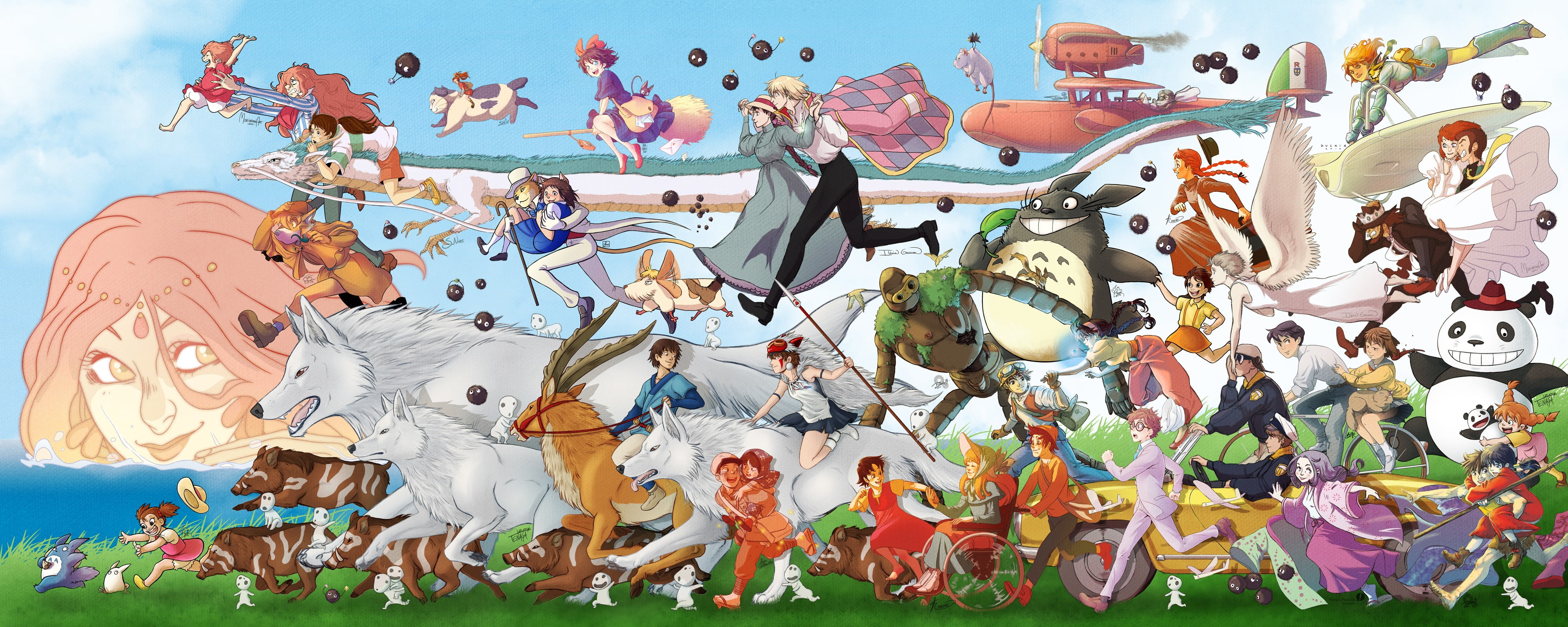 assorted anime characters illustration digital wallpaper 2k 4k
