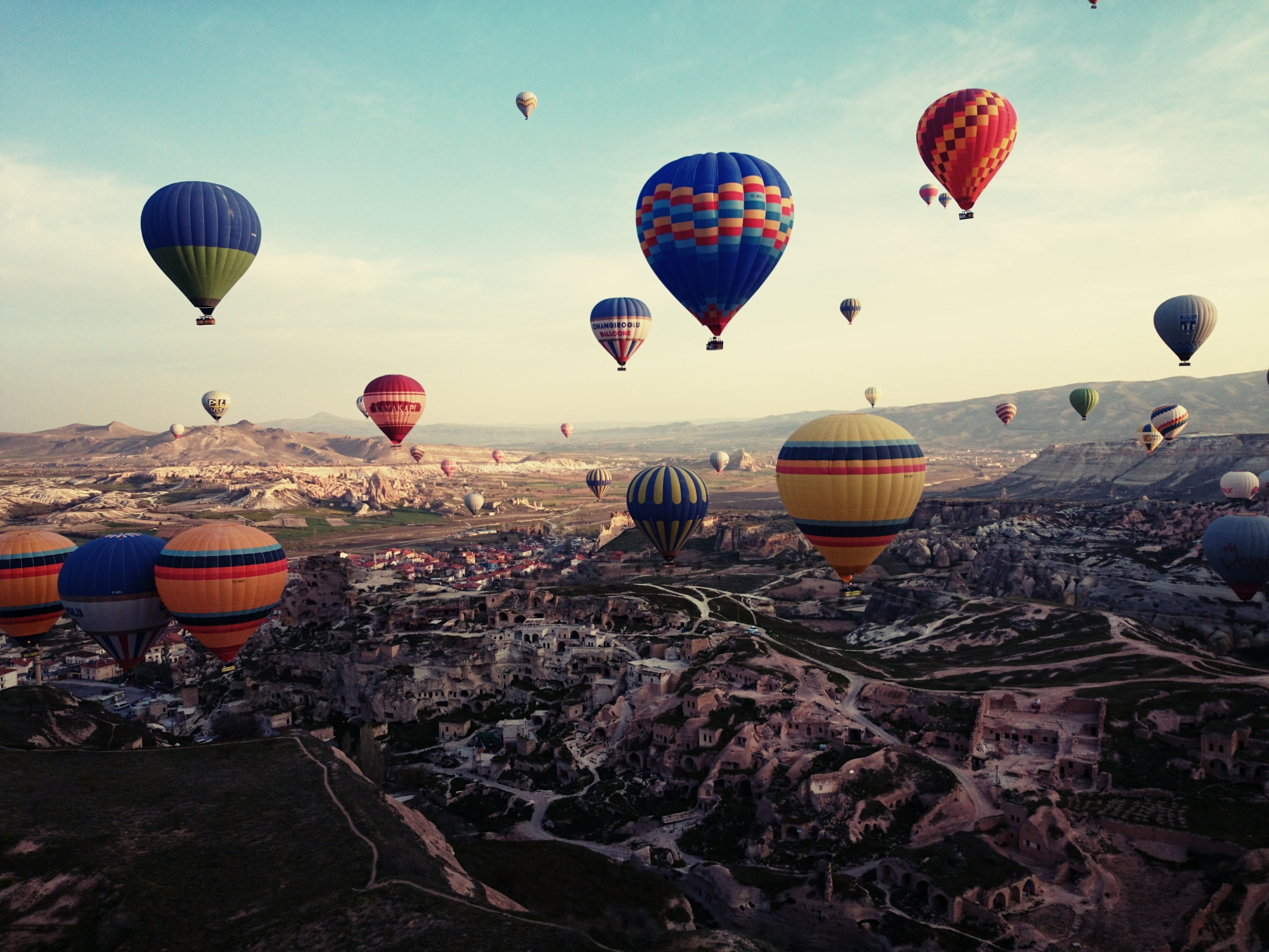 Cappadocia Turkey nature balloon hot air vehicle 2k 4k
