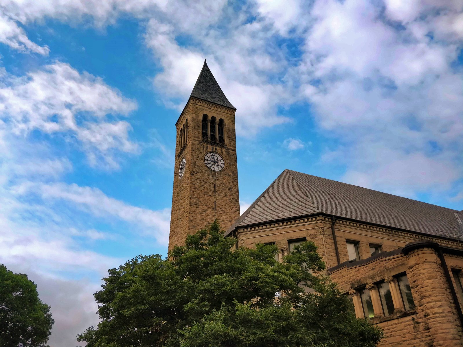 cornell university the bell tower building sky 2k 4k 5k