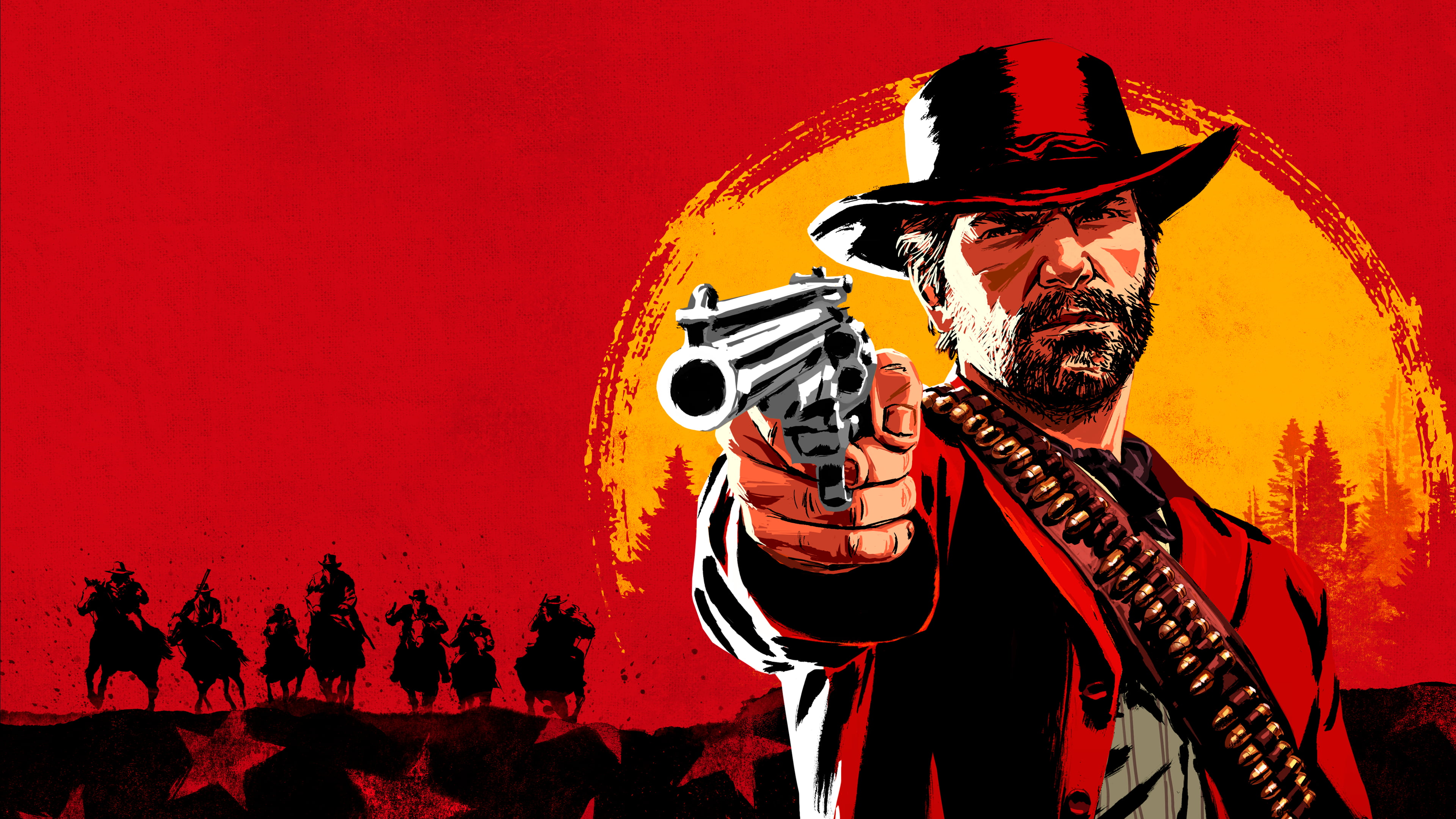 digital art artwork Red Dead Redemption 2 2k 4k