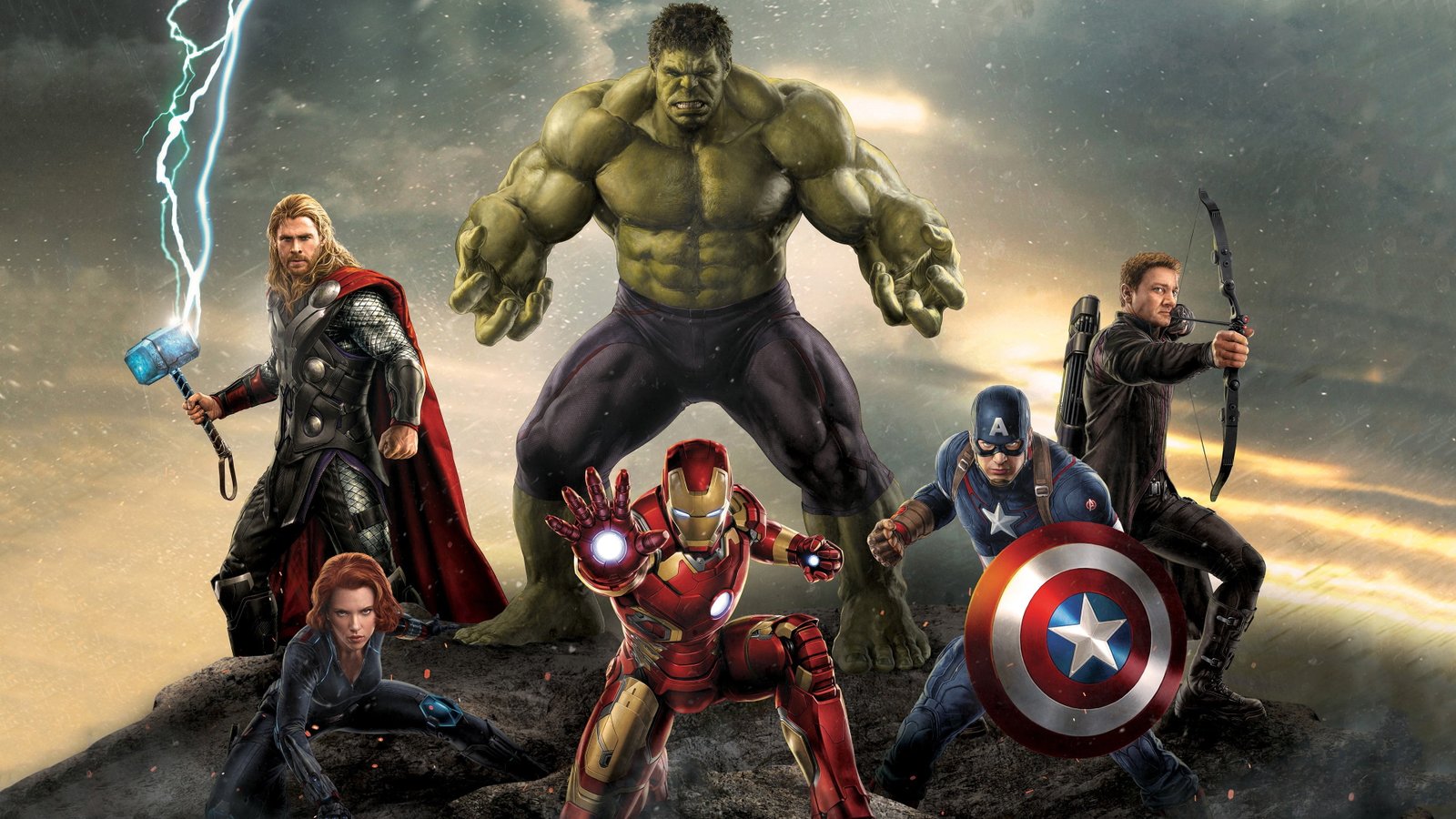 Marvel Avengers illustration untitled Comics Hulk Captain America 2k 4k