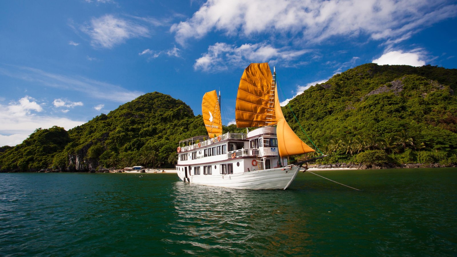 nature ha long bay boat sky cruise tourism watercraft 2k 4k