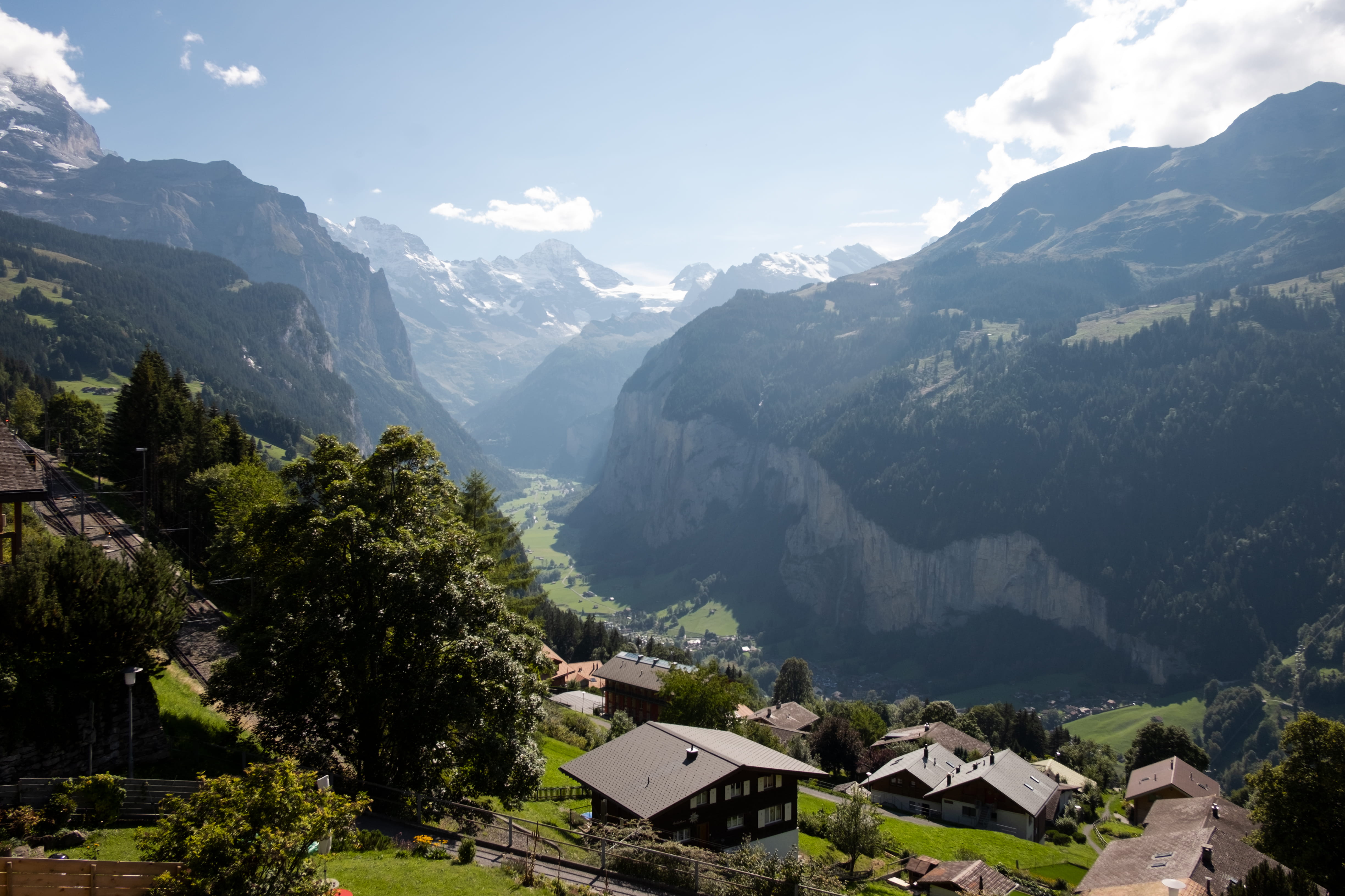switzerland wengen jungfrau valley mountains hills height 2k 4k 5k