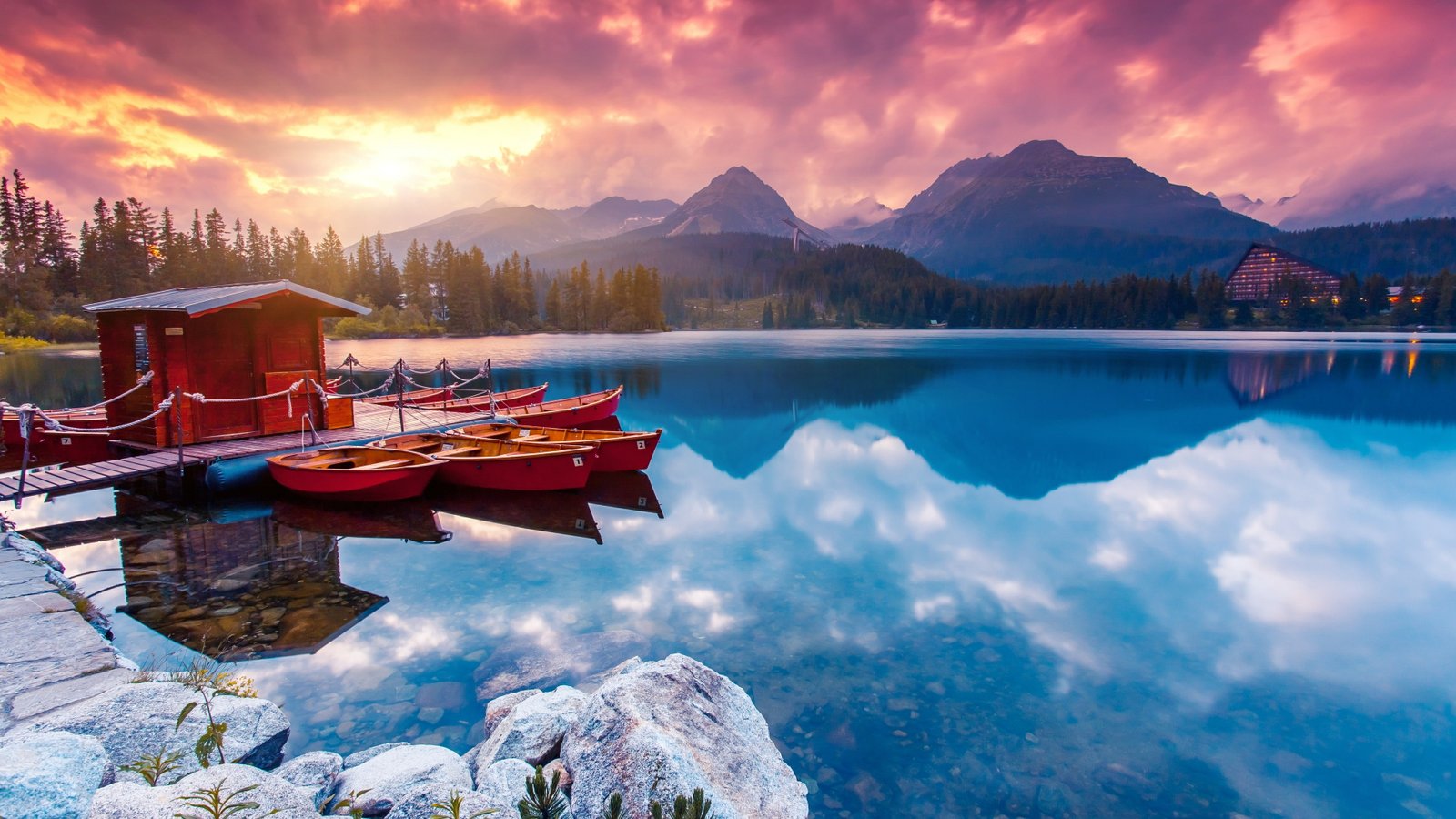 tourism sunset europe tatras national park high 2k 4k