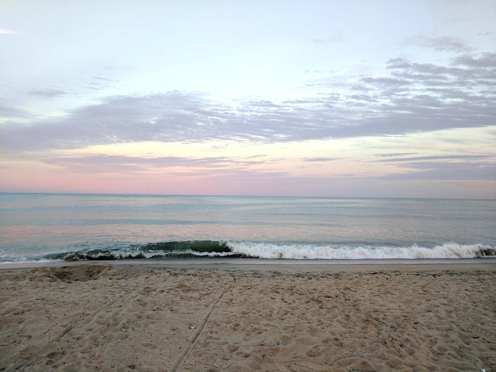 beach waves sea sunset clouds water land sky beauty in nature 2k 4k