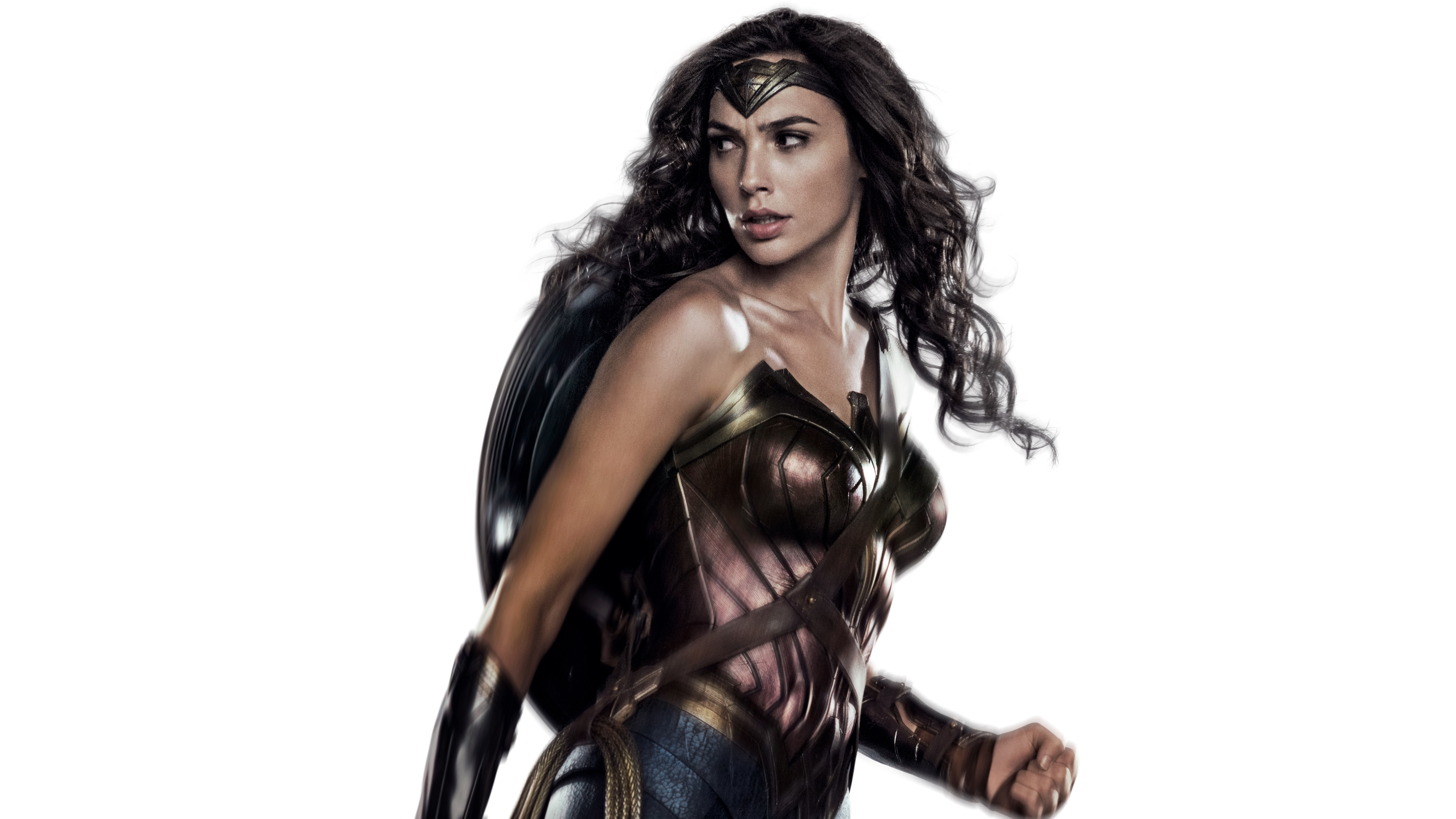 Gal Gadot Wonder Woman studio shot white background portrait 2k 4k 5k 8k