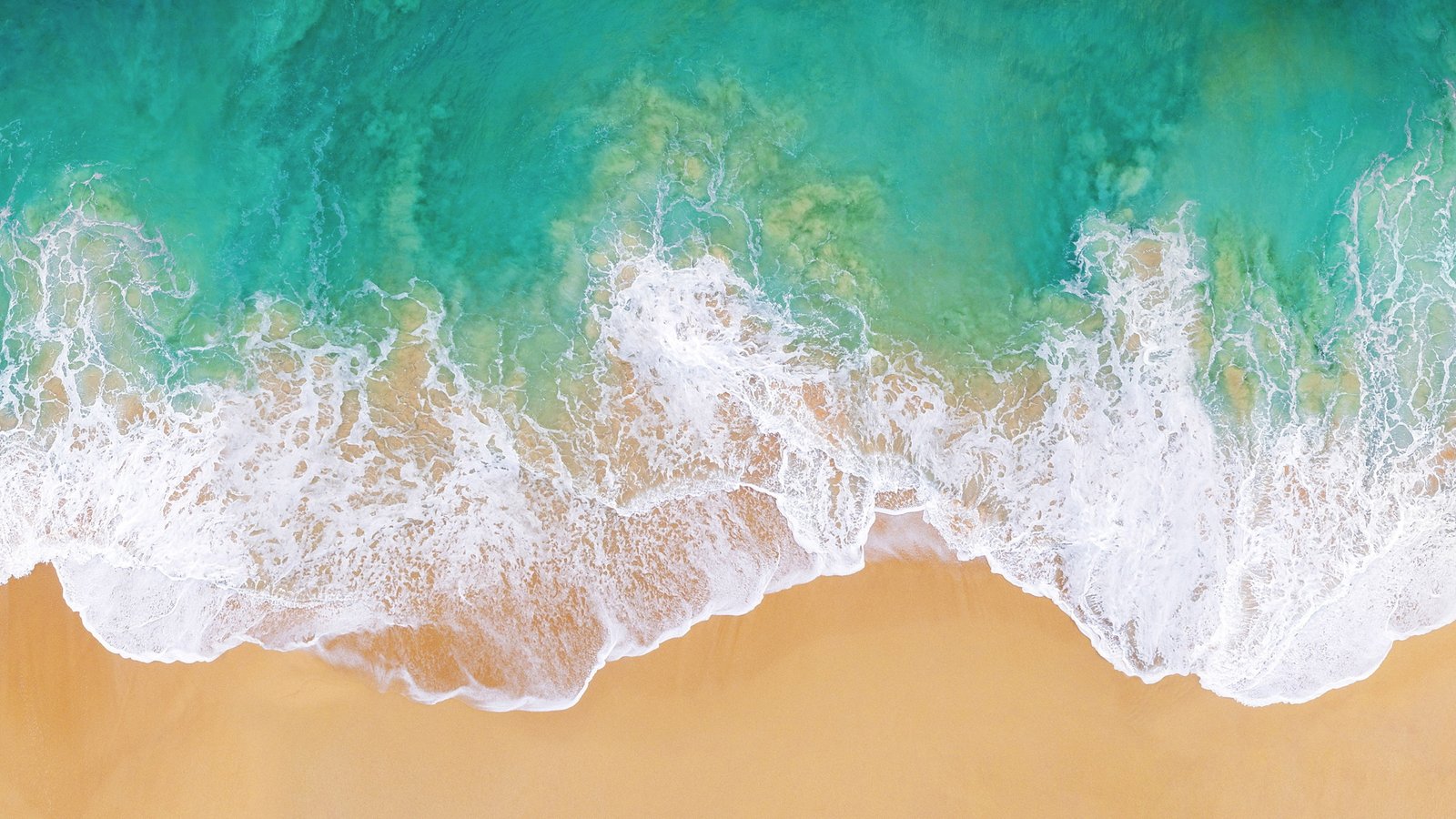 high angle photography of body water near brown sand iOS 11 2k 4k