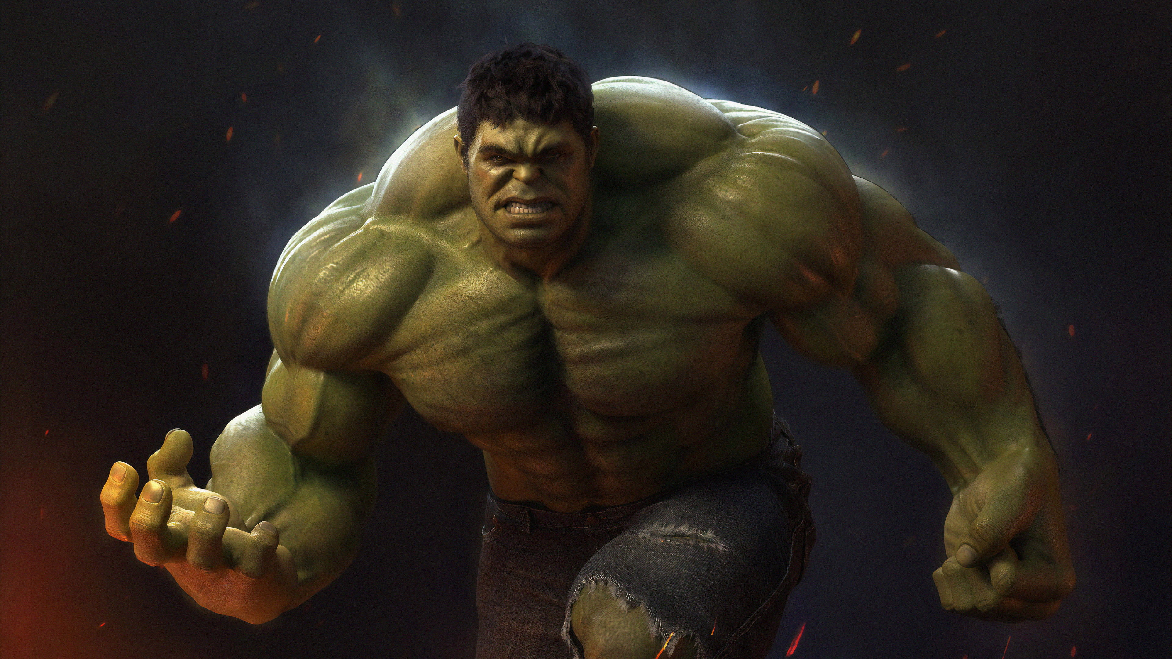 Hulk film muscles superhero Marvel Cinematic Universe 2k 4k