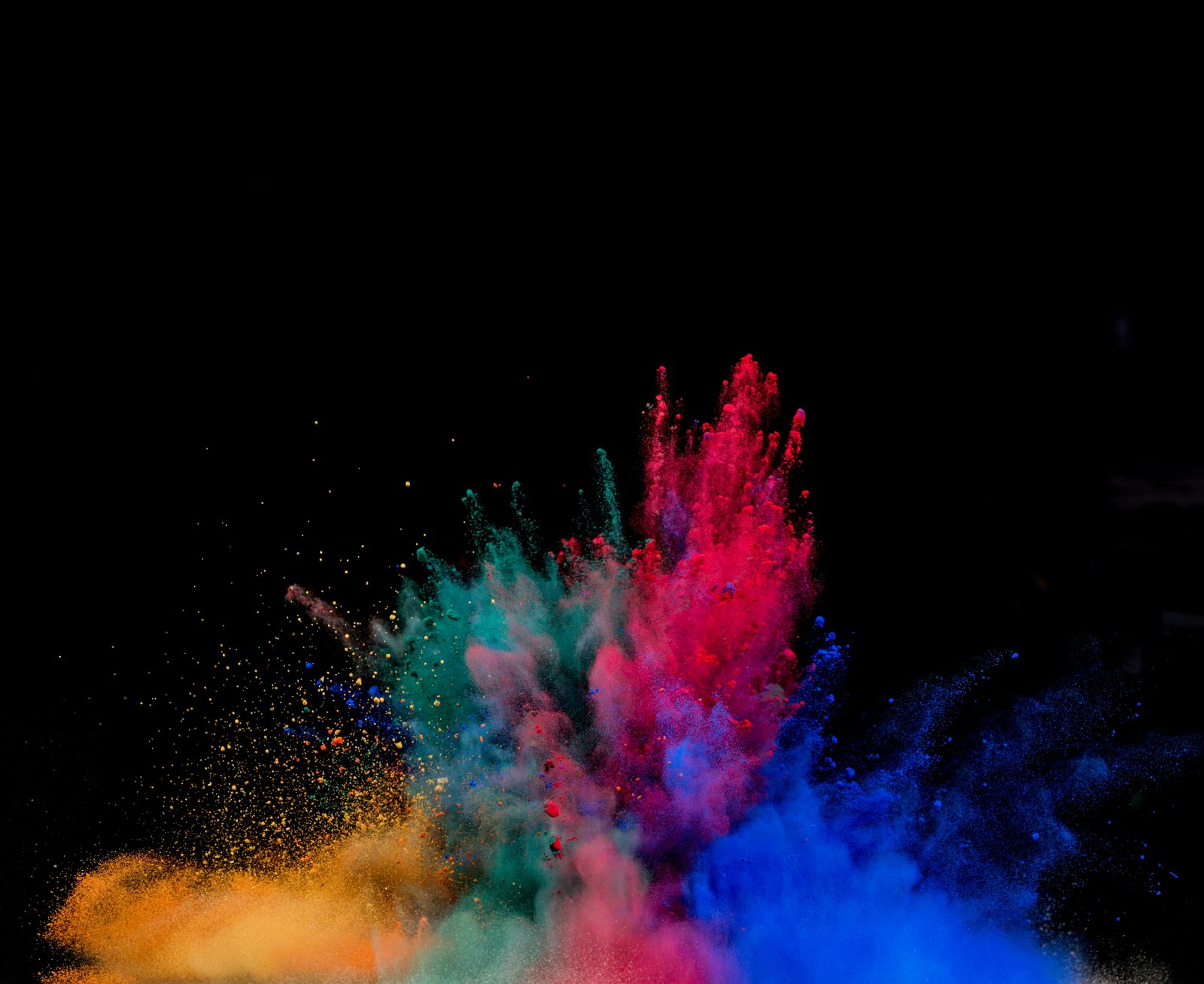 multicolored Holi powders powder explosion colorful motion 2k 4k 5k