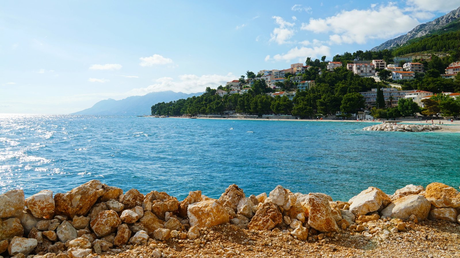 sea coast baska shore croatia sky krk water bay island 2k 4k