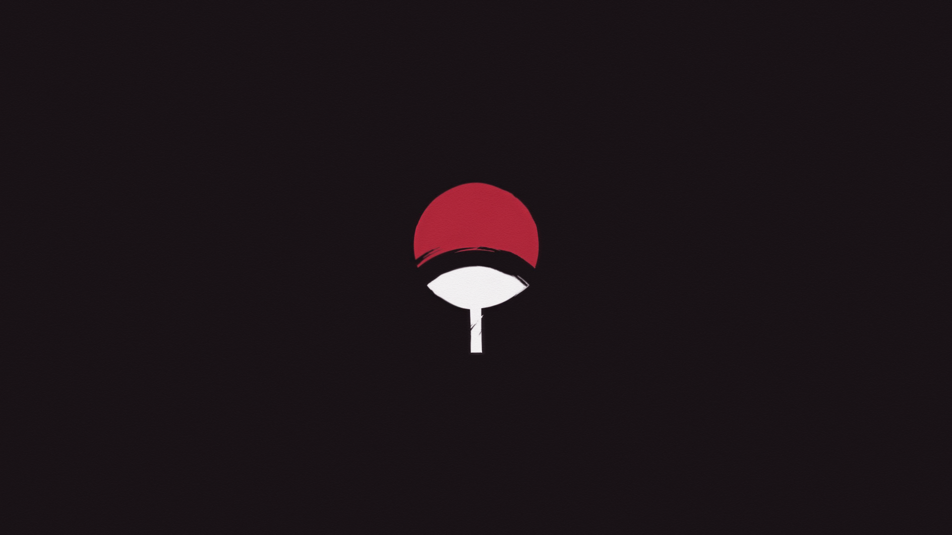 Uchiha clan logo minimalism Naruto anime dark Sasuke 2k