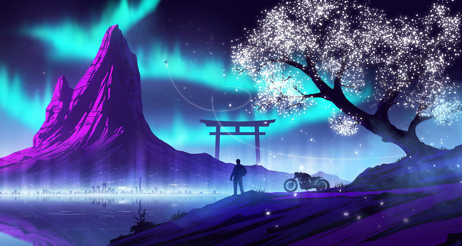 digital art artwork illustration landscape nature mountains 2k 4k 5k