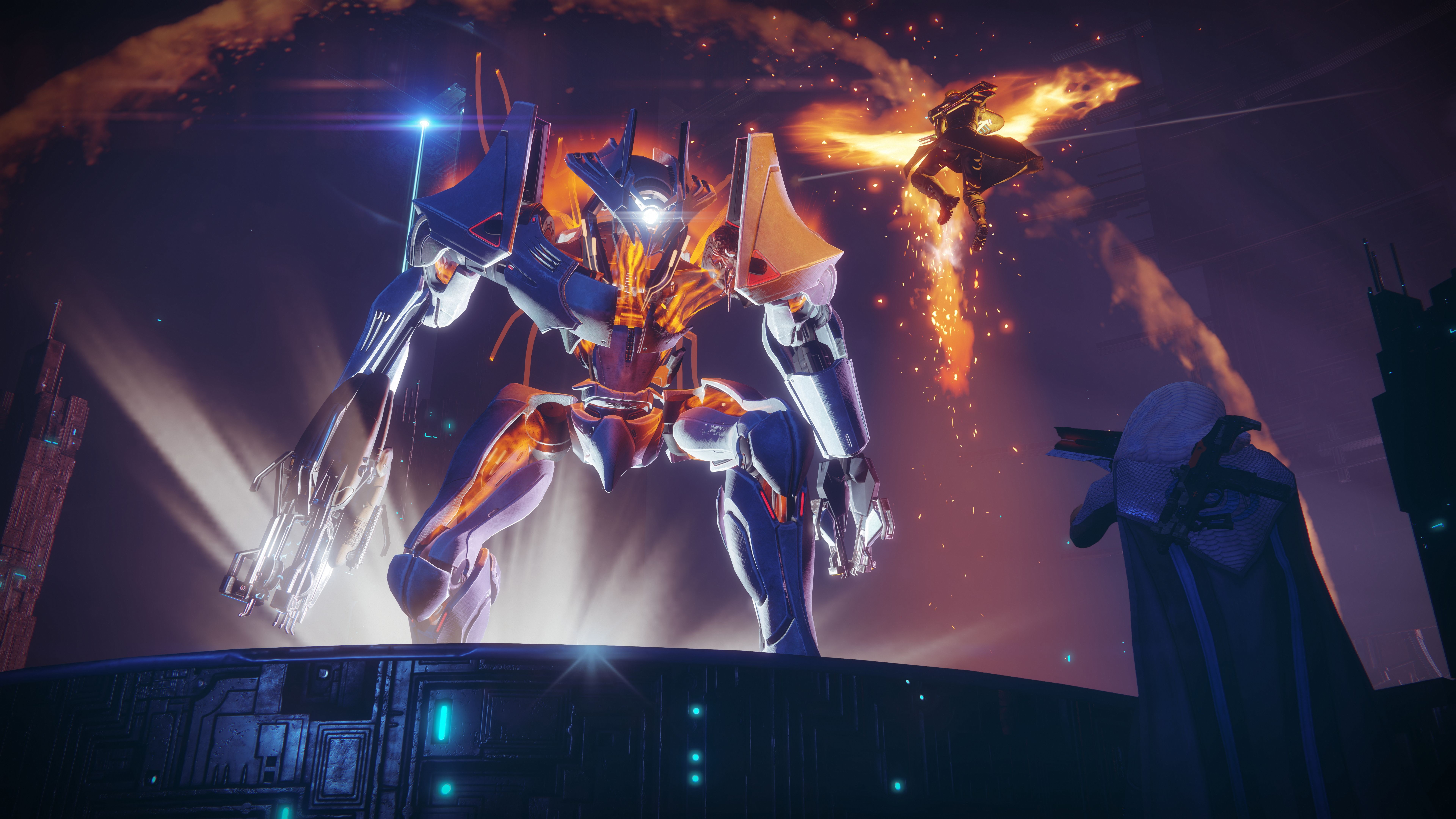 gray and orange robot poster Destiny 2 screenshot 2k 4k 5k 8k