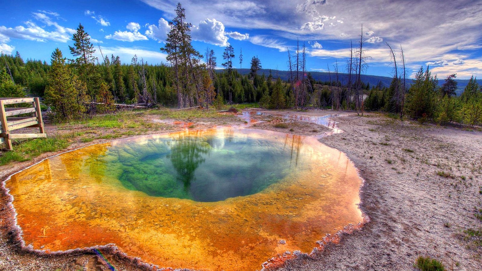 landscape united states wyoming yellowstone national park 2k 4k