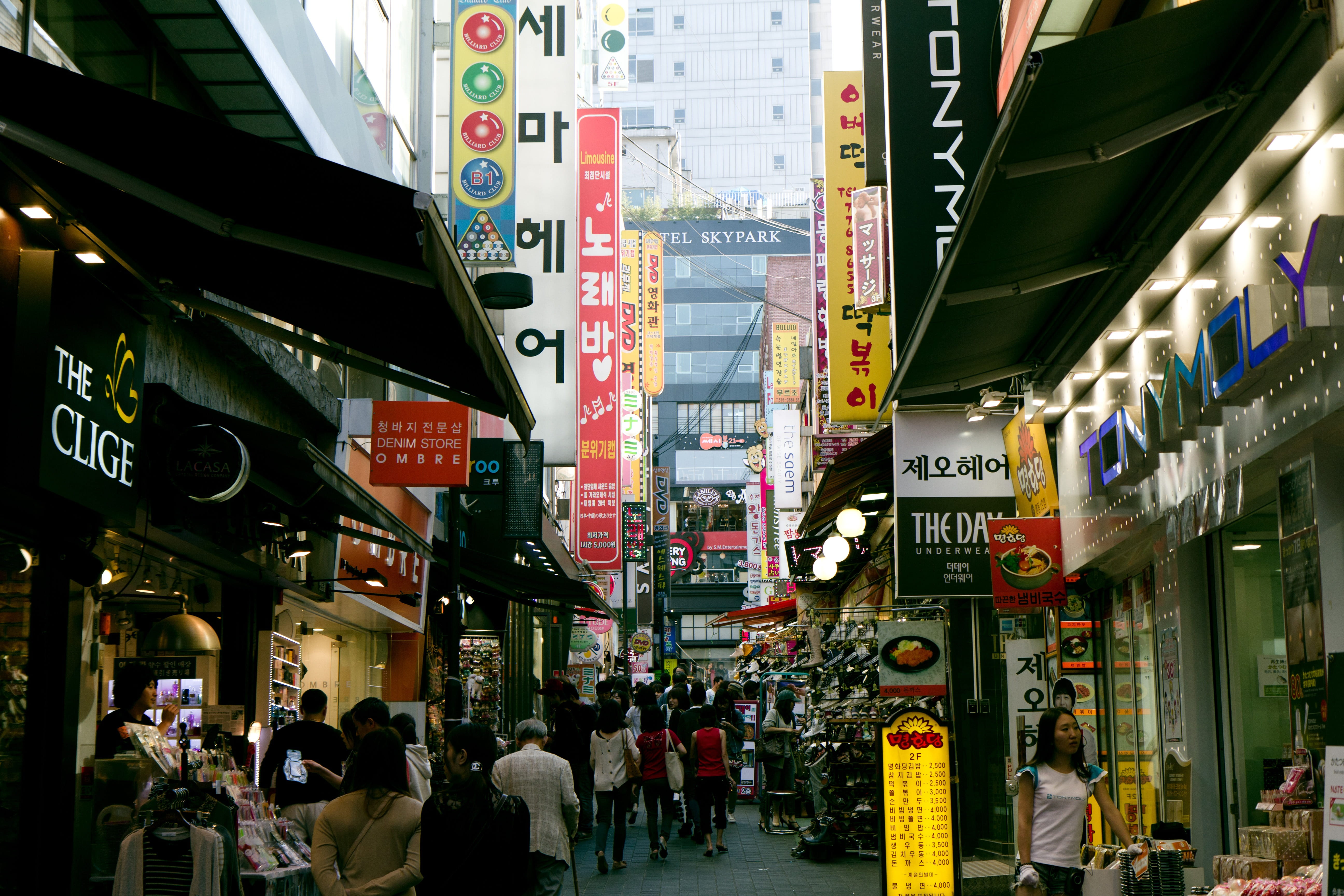 low angle photography of white building namdaemun market myeongdong 2k 4k 5k
