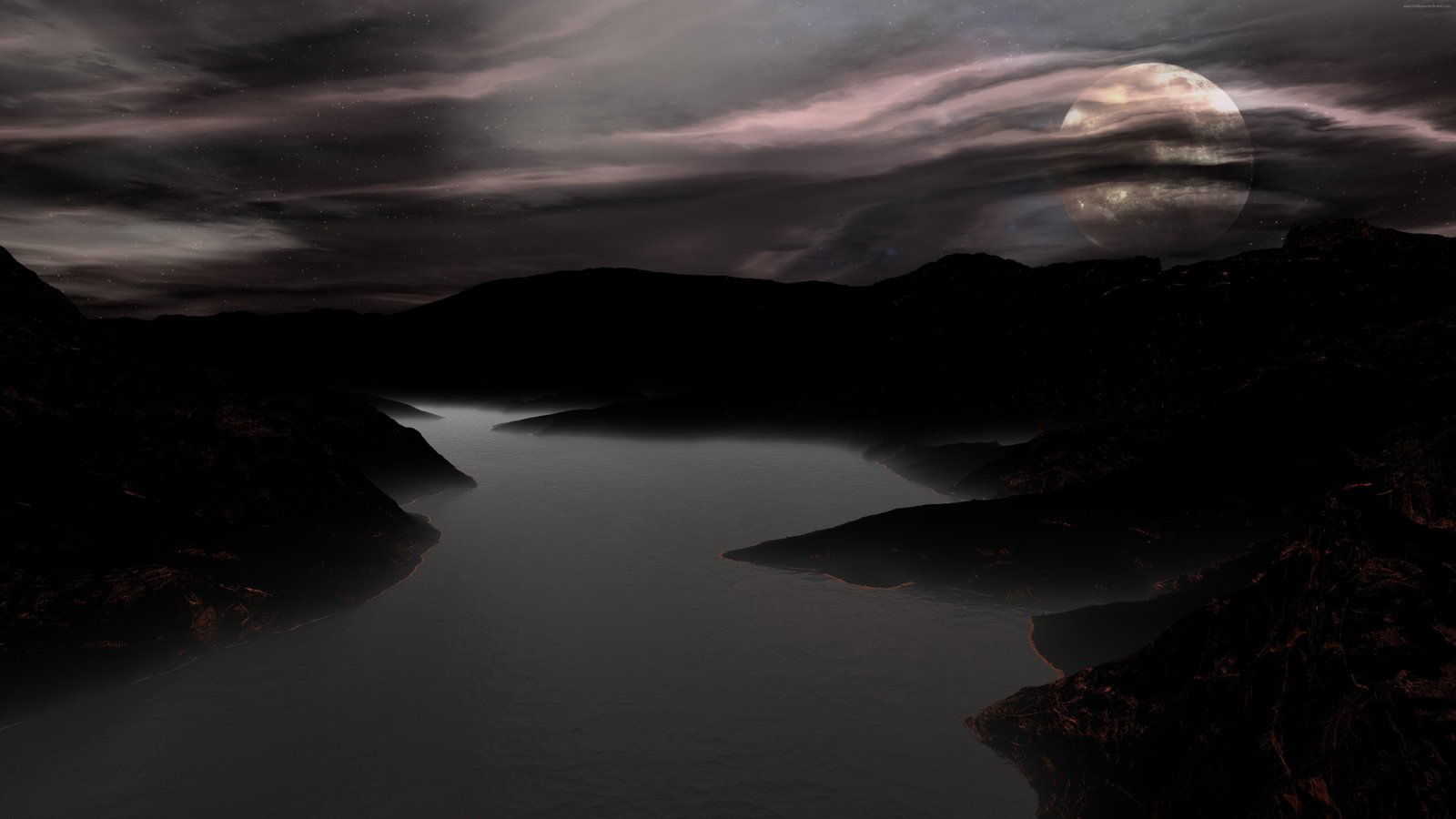 sky landscape cloud calm loch uhd water 2k 4k 5k 8k