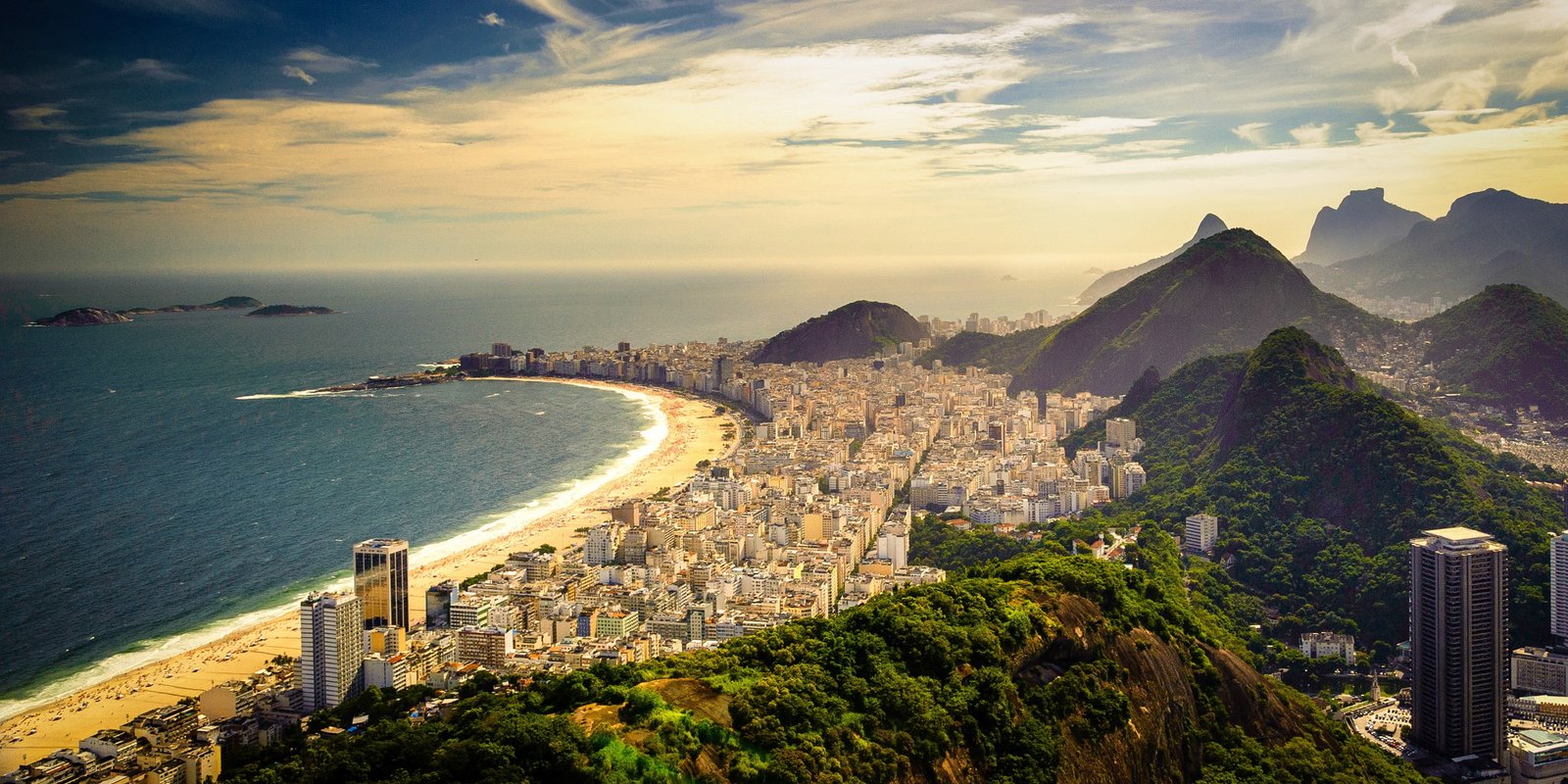 Brazil Copacabana beach Rio de Janeiro coast 2k 4k