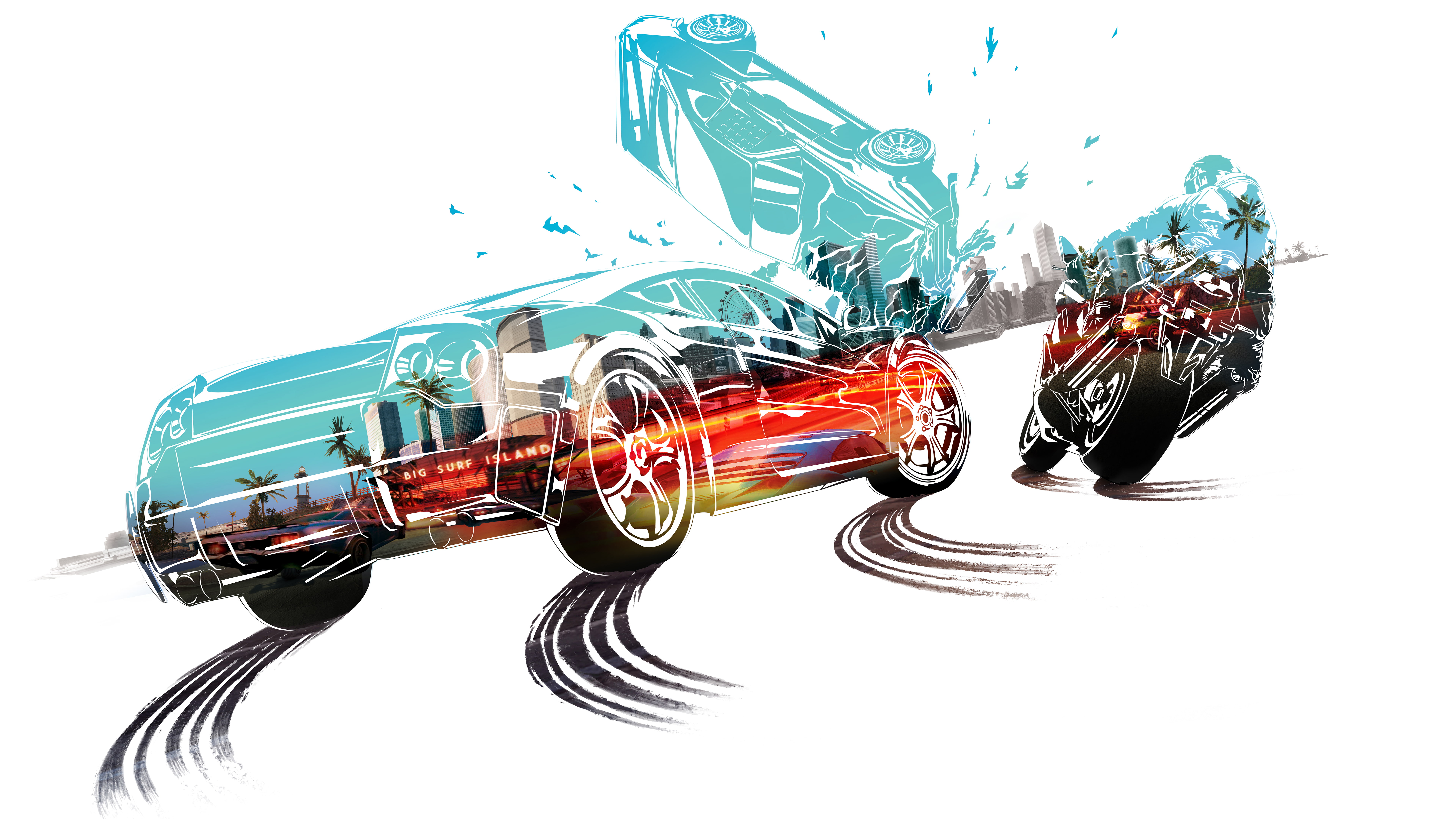 Burnout Paradise white background studio shot no people 2k 4k 5k 8k