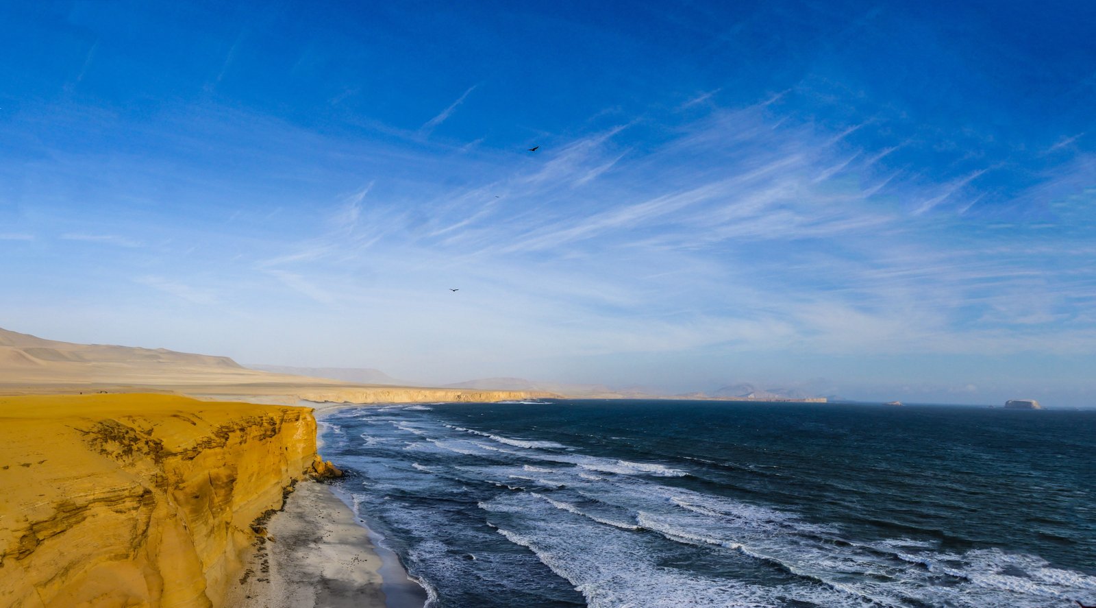 cliff pacific surf beach wallpaper landscape coast rock 2k 4k 5k 8k