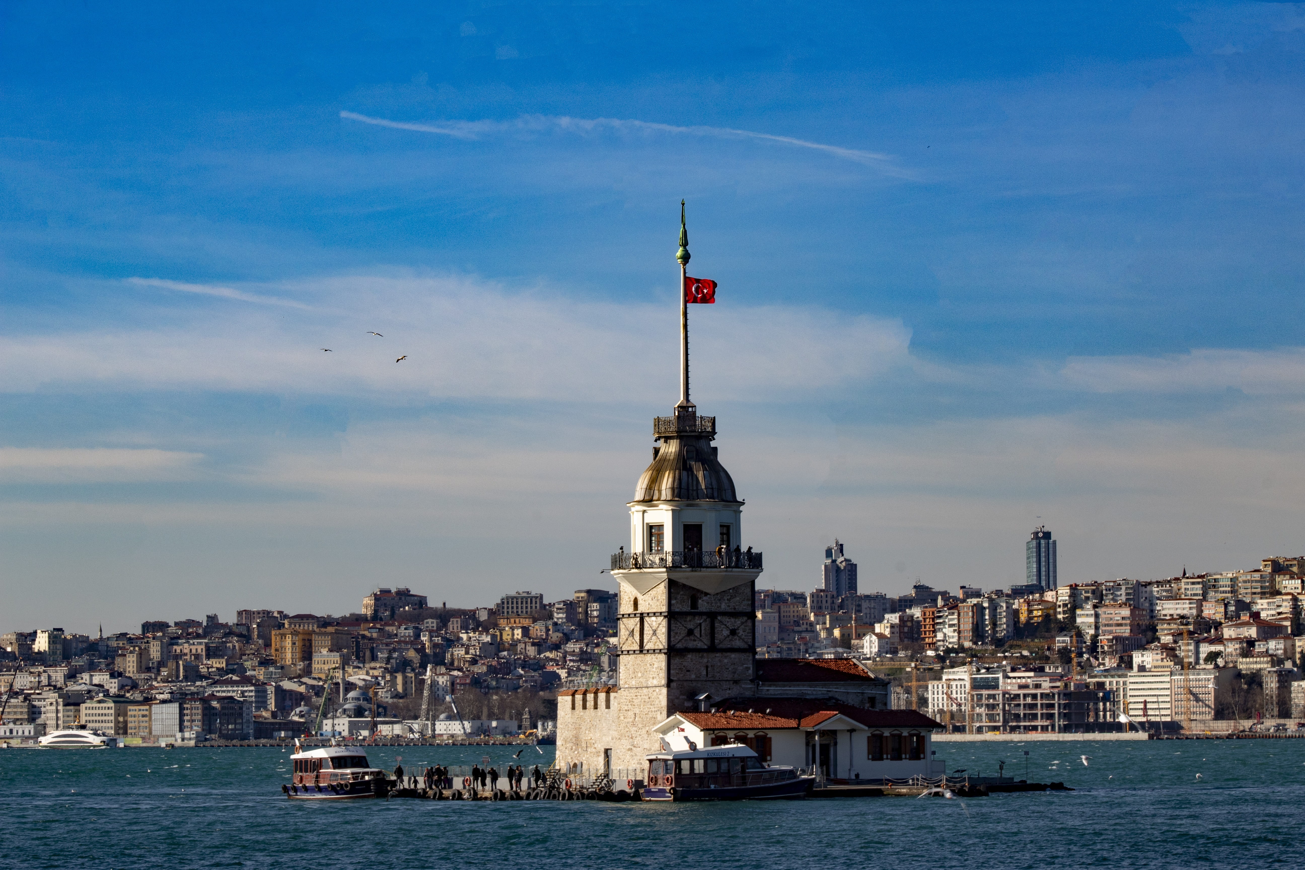 maiden s tower kiz kulesi girl old throat istanbul turkey 2k 4k 5k