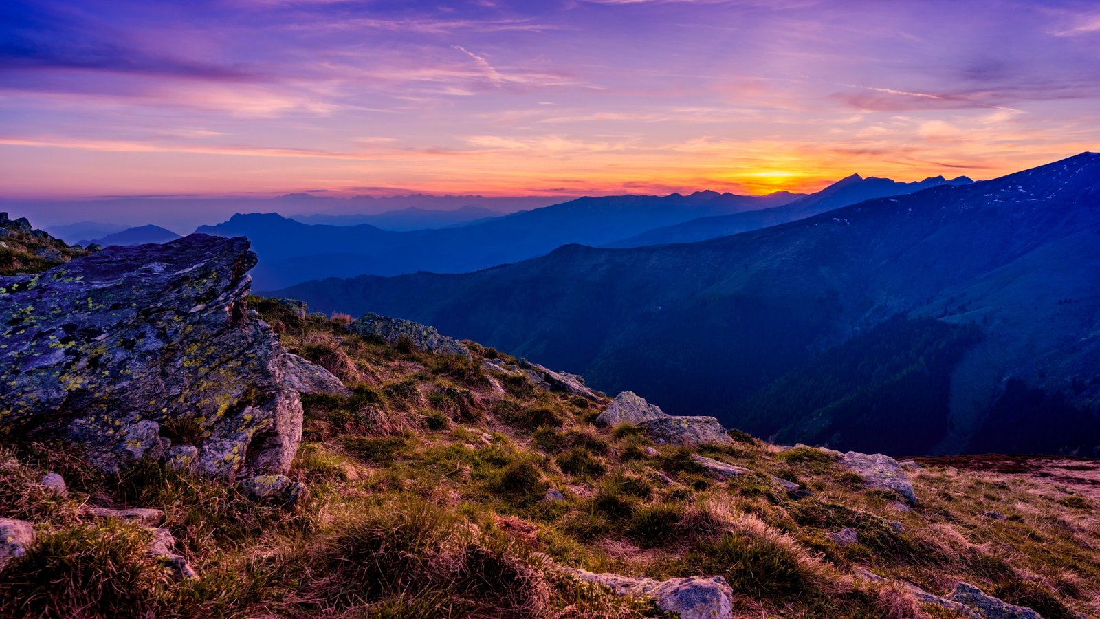 mountains wallpaper clouds sunset 2k 4k 5k