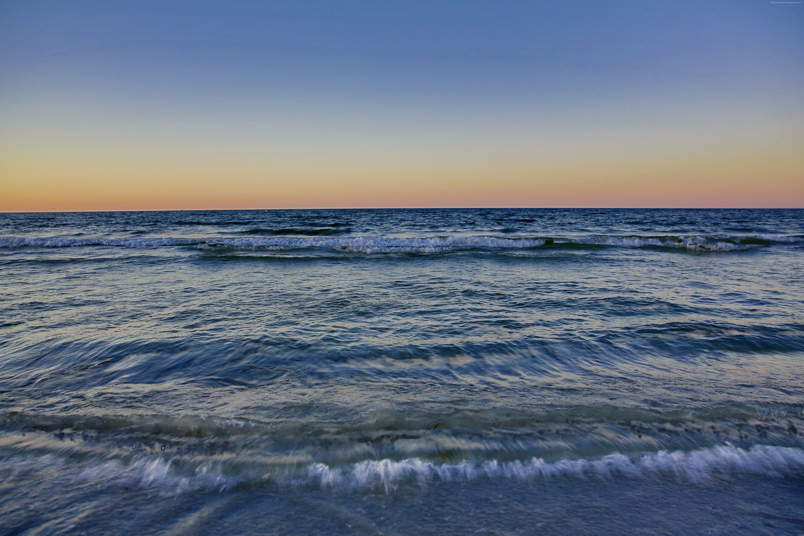 Ostsee sunset waves Baltic Sea water sky horizon over 2k 4k 5k