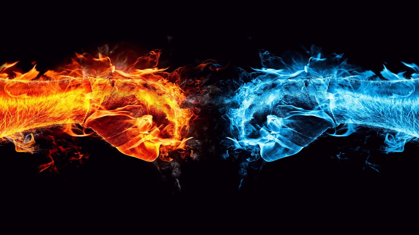 red and blue fists hands wallpaper fight kick 2k 4k 5k 8k