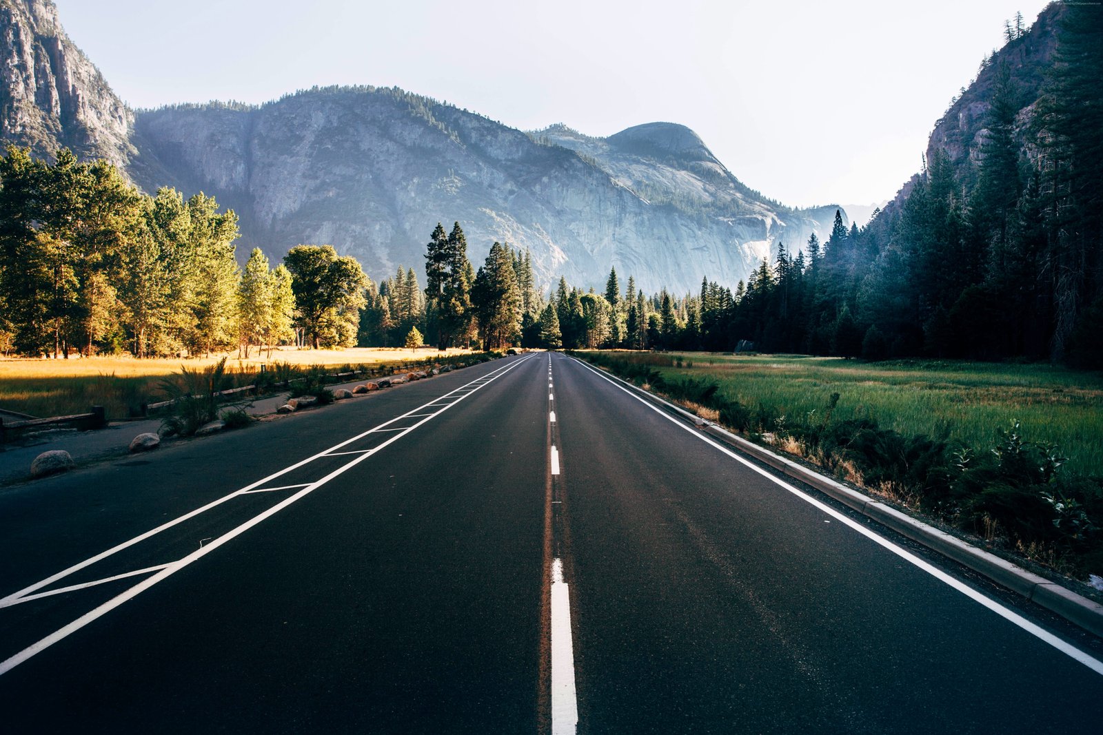 road mountains apple OSX Yosemite forest 2k 4k 5k