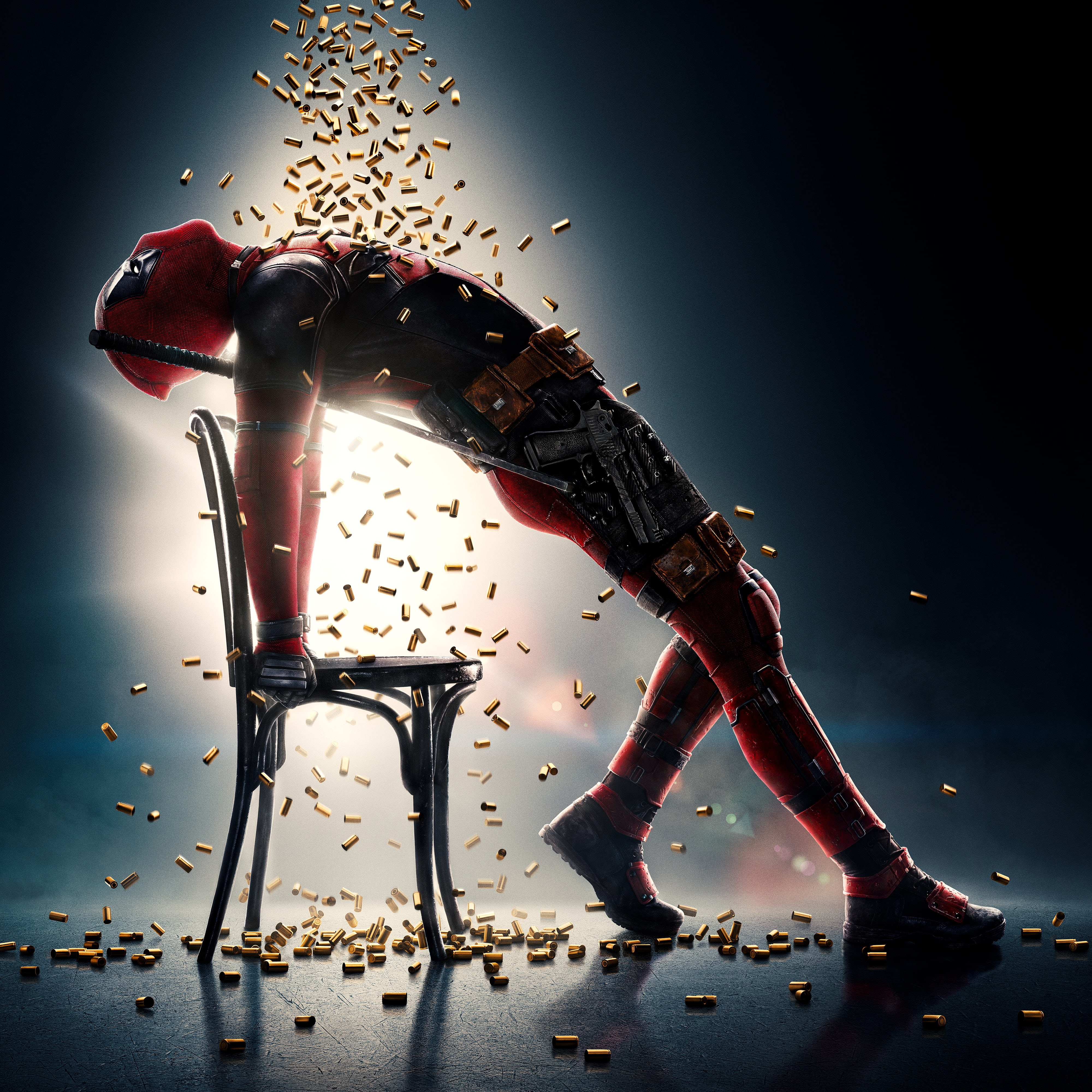 superhero Deadpool 2 chair Marvel Cinematic Universe shell casing 2k 4k