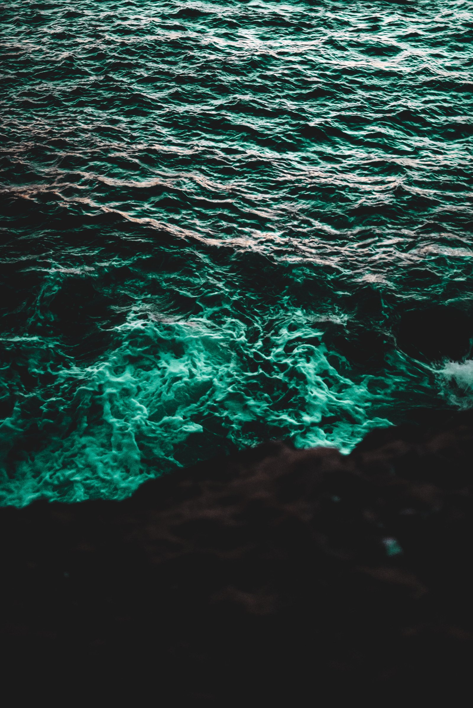 Body of Water by the sea colors dark deep ocean 2k 4k