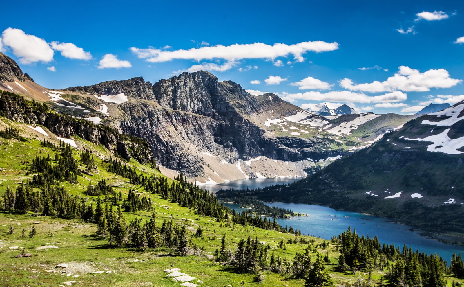 Hidden Lake Glacier National Park Montana green leafed trees 2k 4k 5k