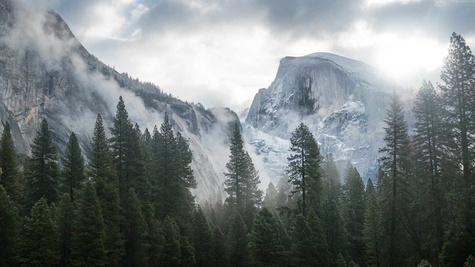 mountains apple Yosemite forest OSX 2k 4k 5k