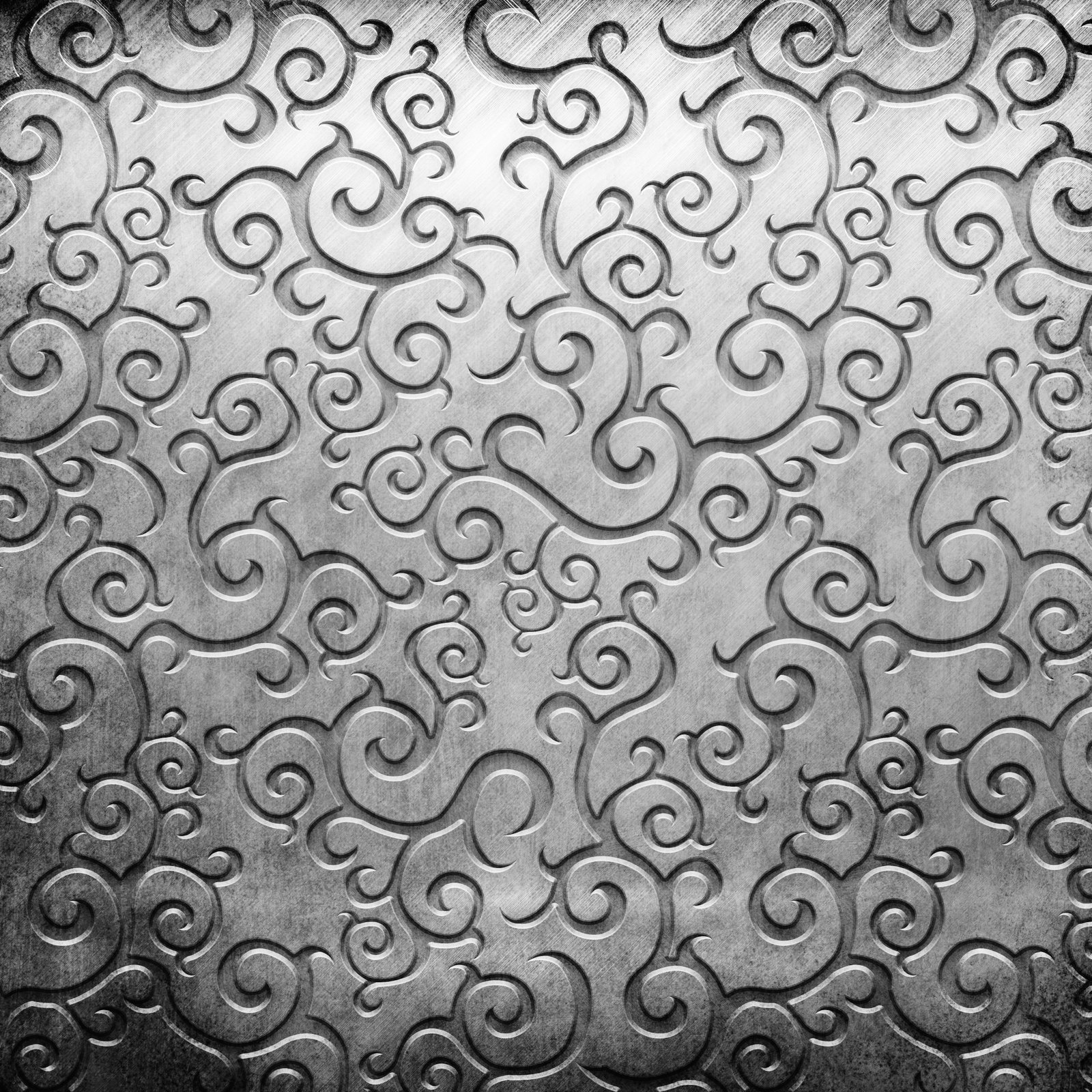 gray floral wallpaper metal pattern silver texture background 2k 4k