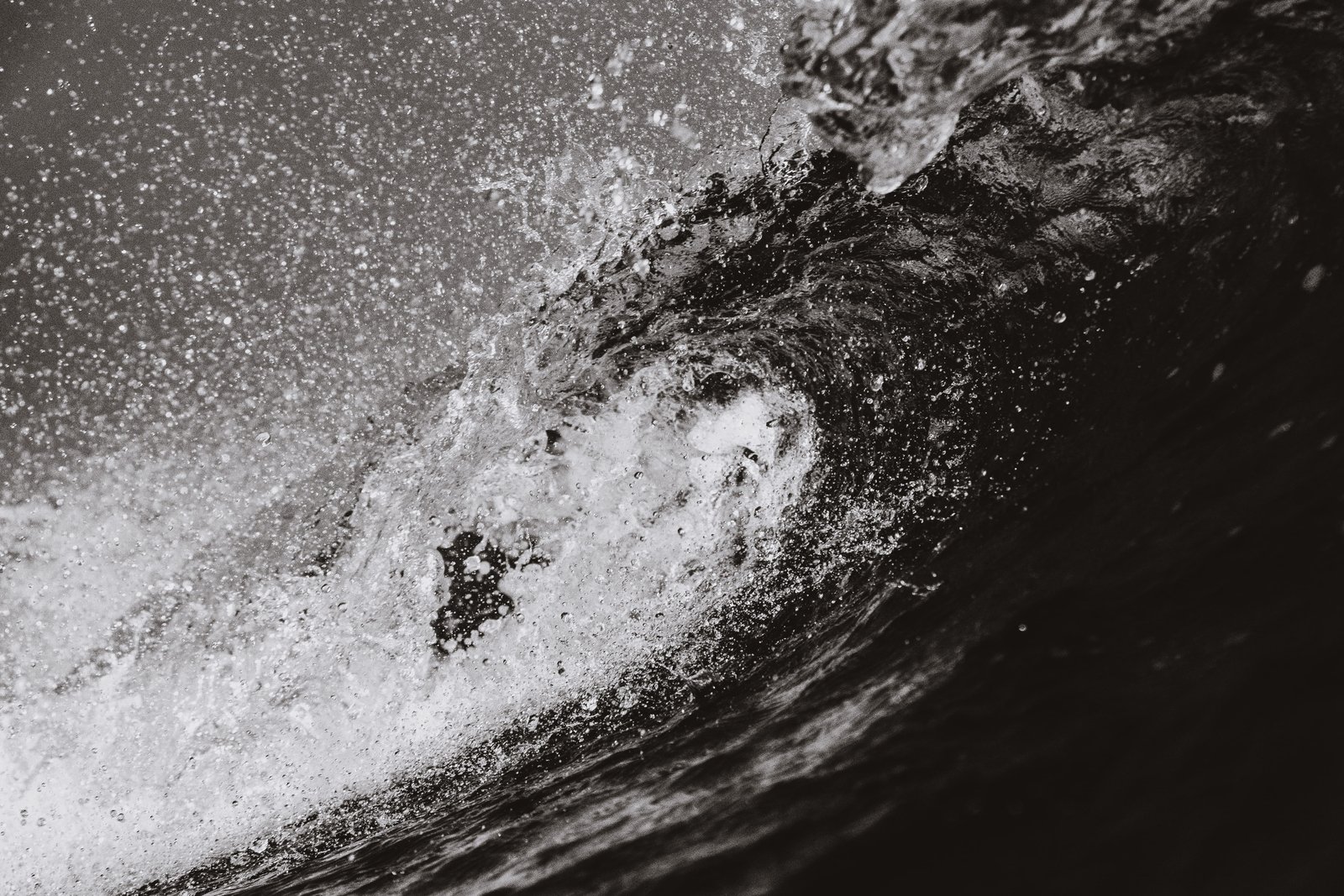 Grayscale Photo of Sea Waves beach black and white ocean splash 2k 4k 5k