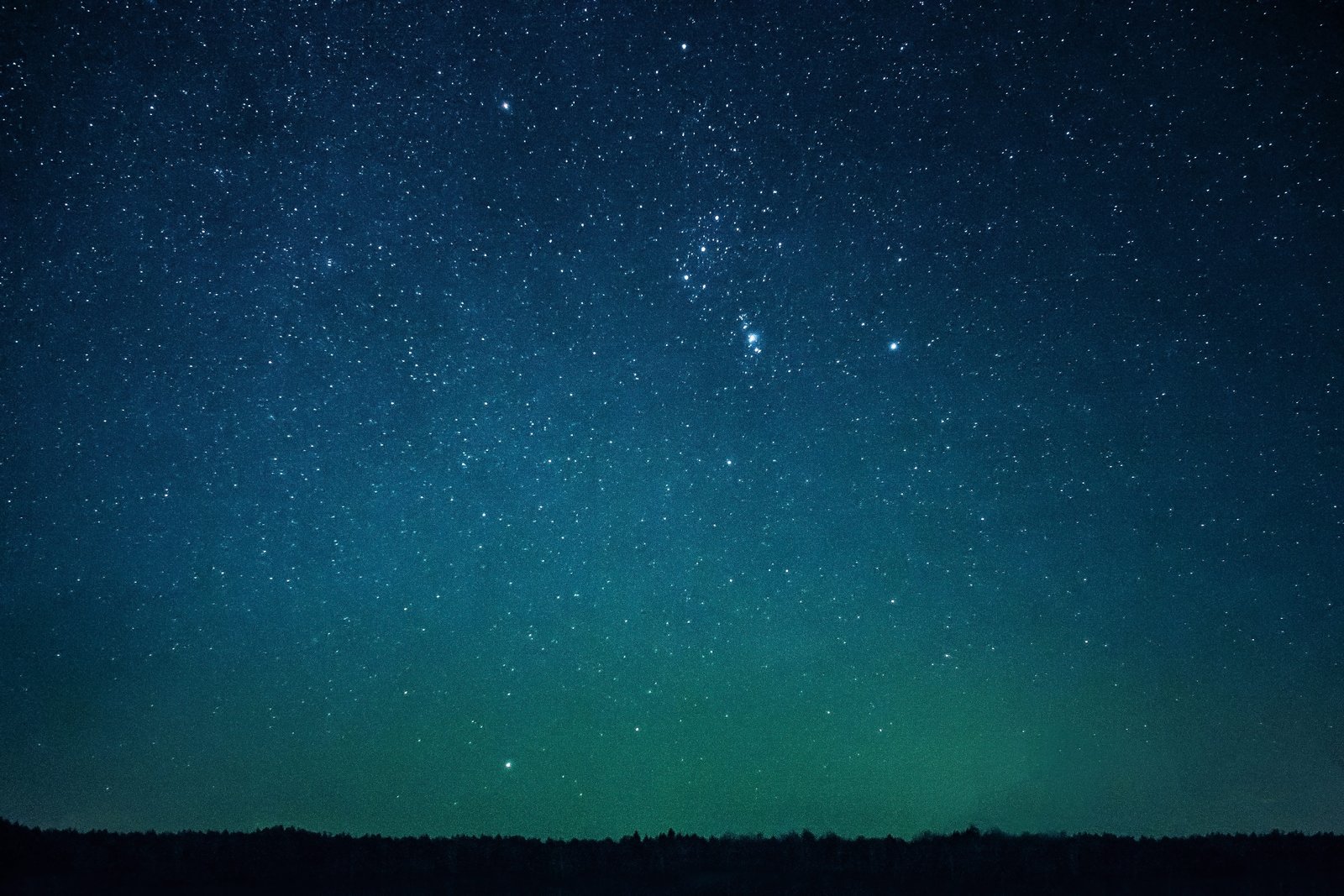 night sky stars view black blue green star Space astronomy 2k 4k 5k